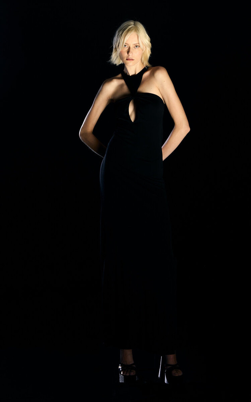 ADRIANA DEGREAS x Sabine Getty Open-Back Gown black outlook