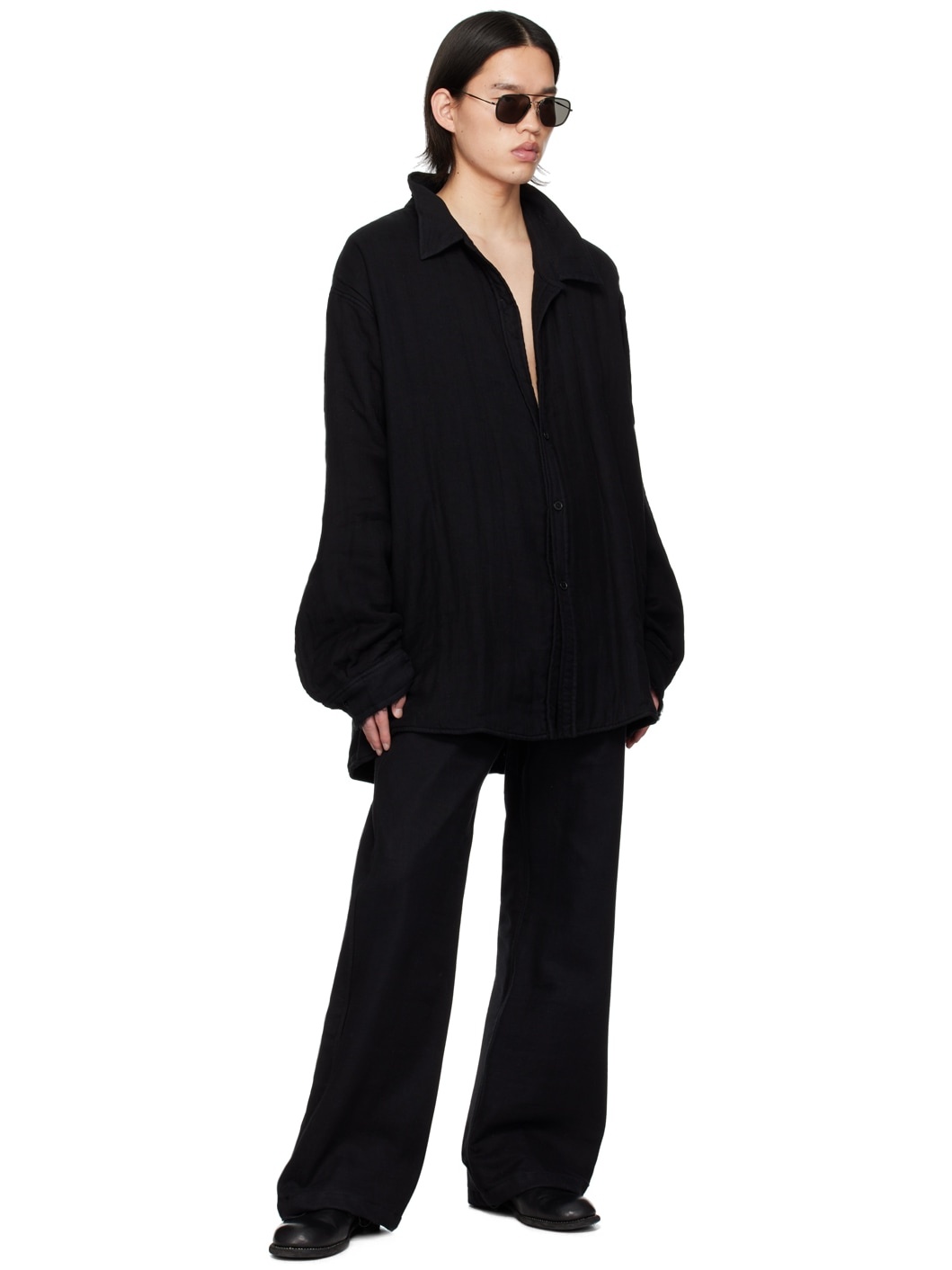 Black Layered Jeans - 4