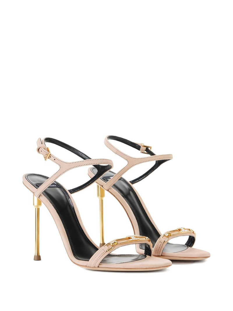 ELISABETTA FRANCHI jewel sculpted heel sandals outlook