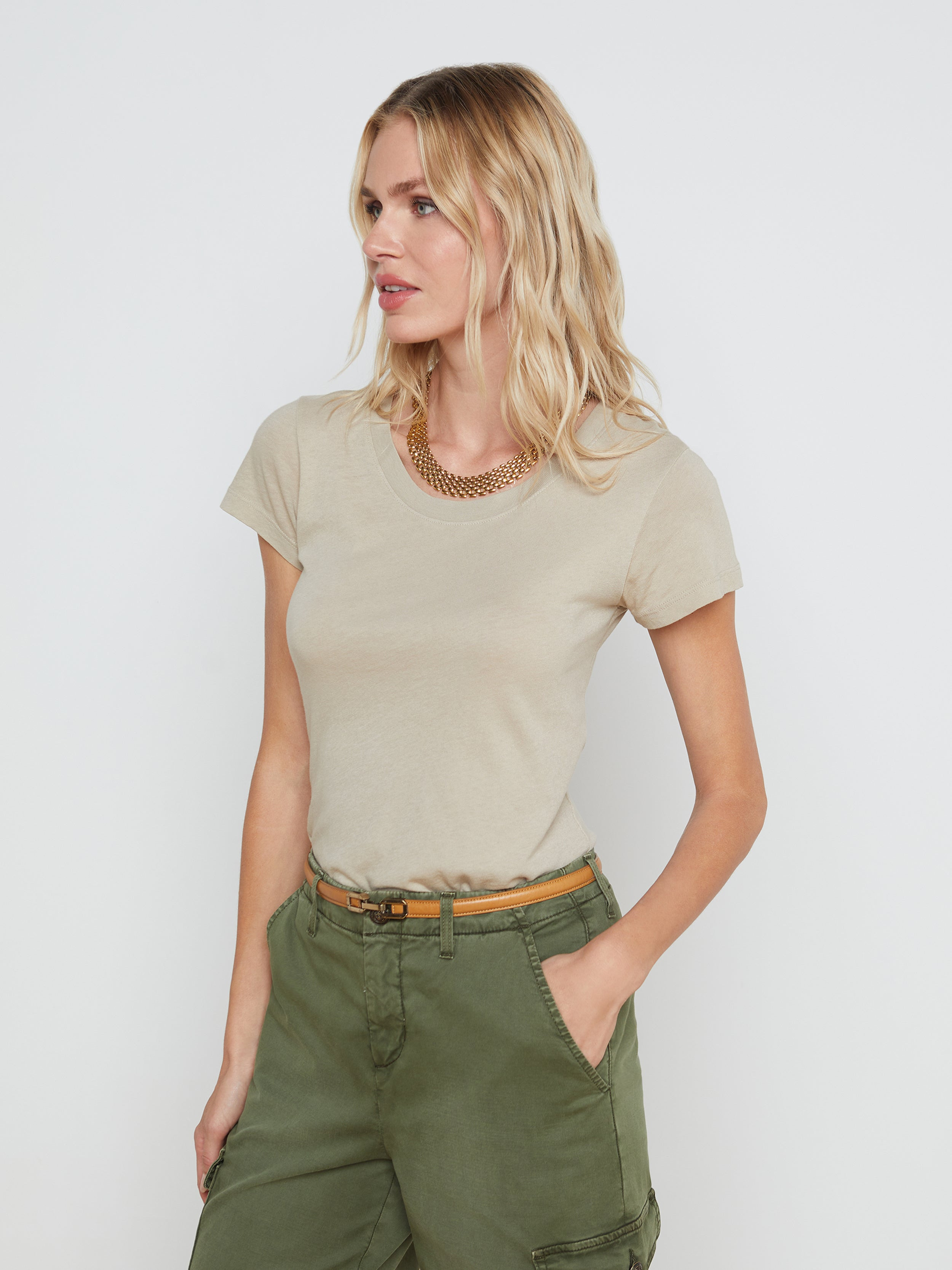 Cory Cotton Scoopneck Tee - 4