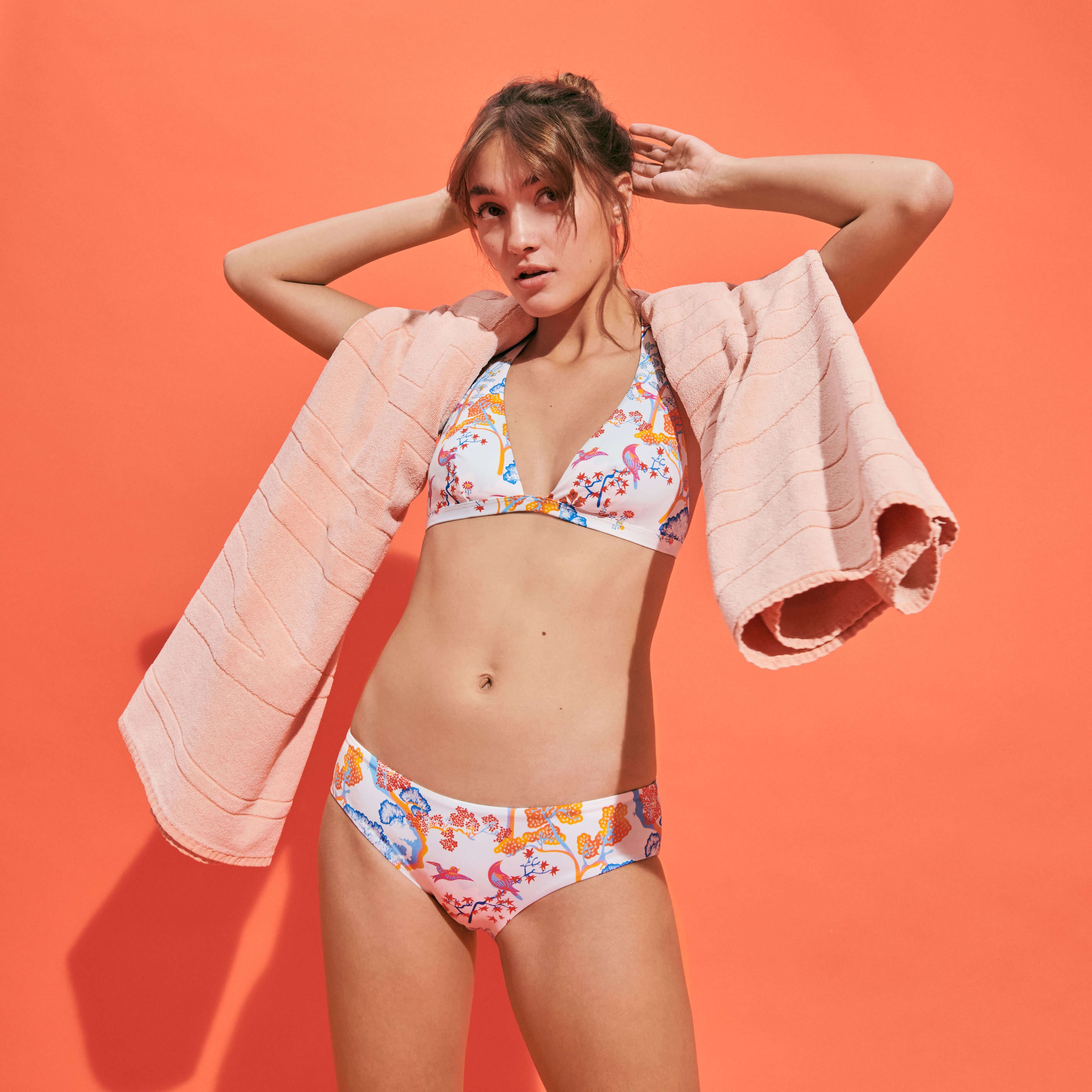 Women Covering Bikini Bottom Peaceful Trees - 5