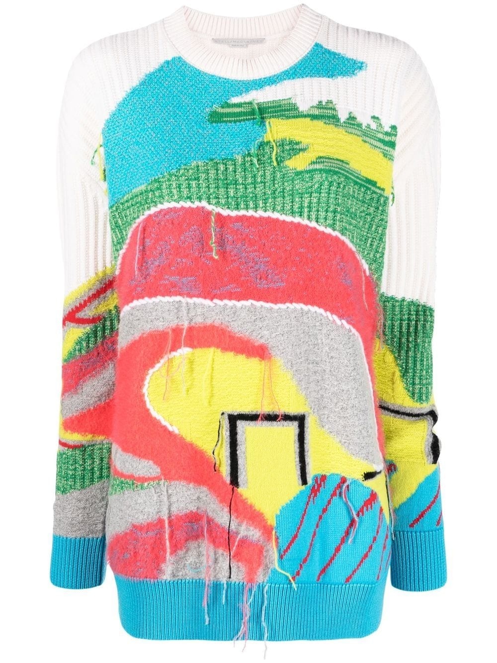 intarsia-knit oversized jumper - 1