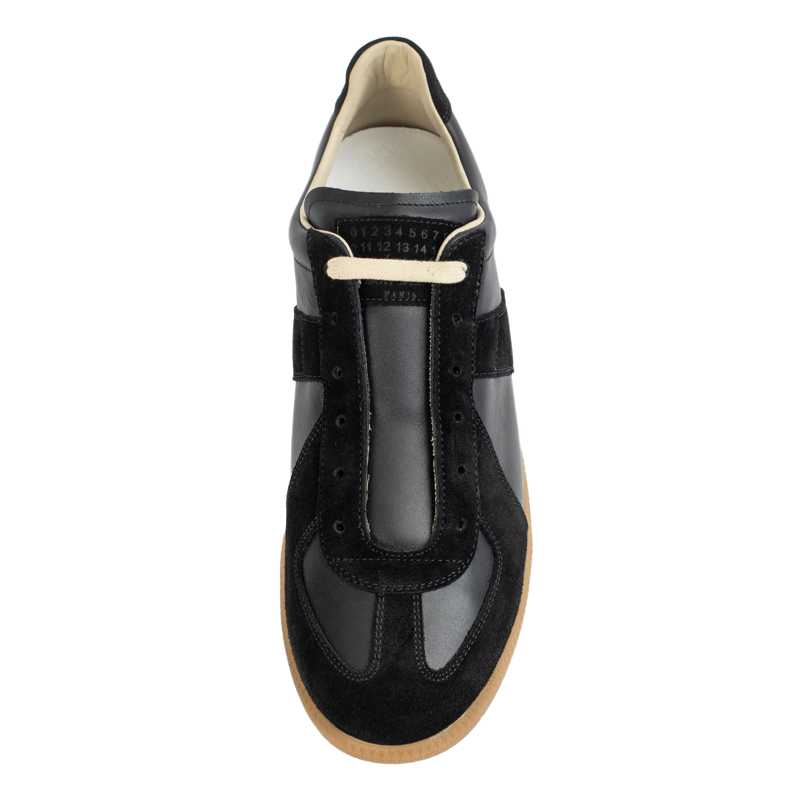 BLACK LEATHER SNEAKERS - 3
