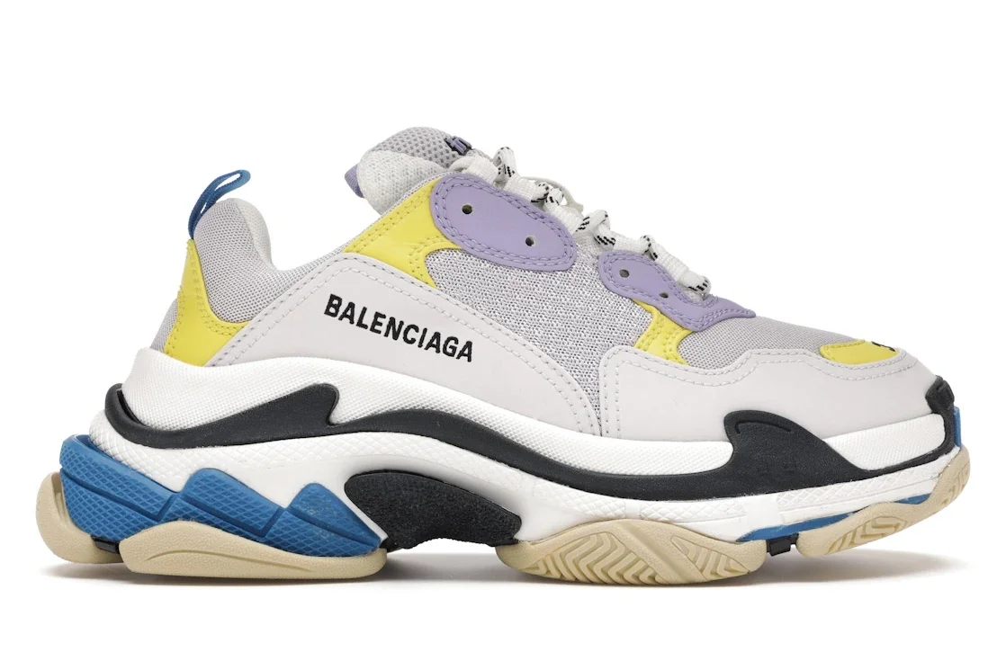 Balenciaga Triple S Purple Yellow Blue (Women's) - 1