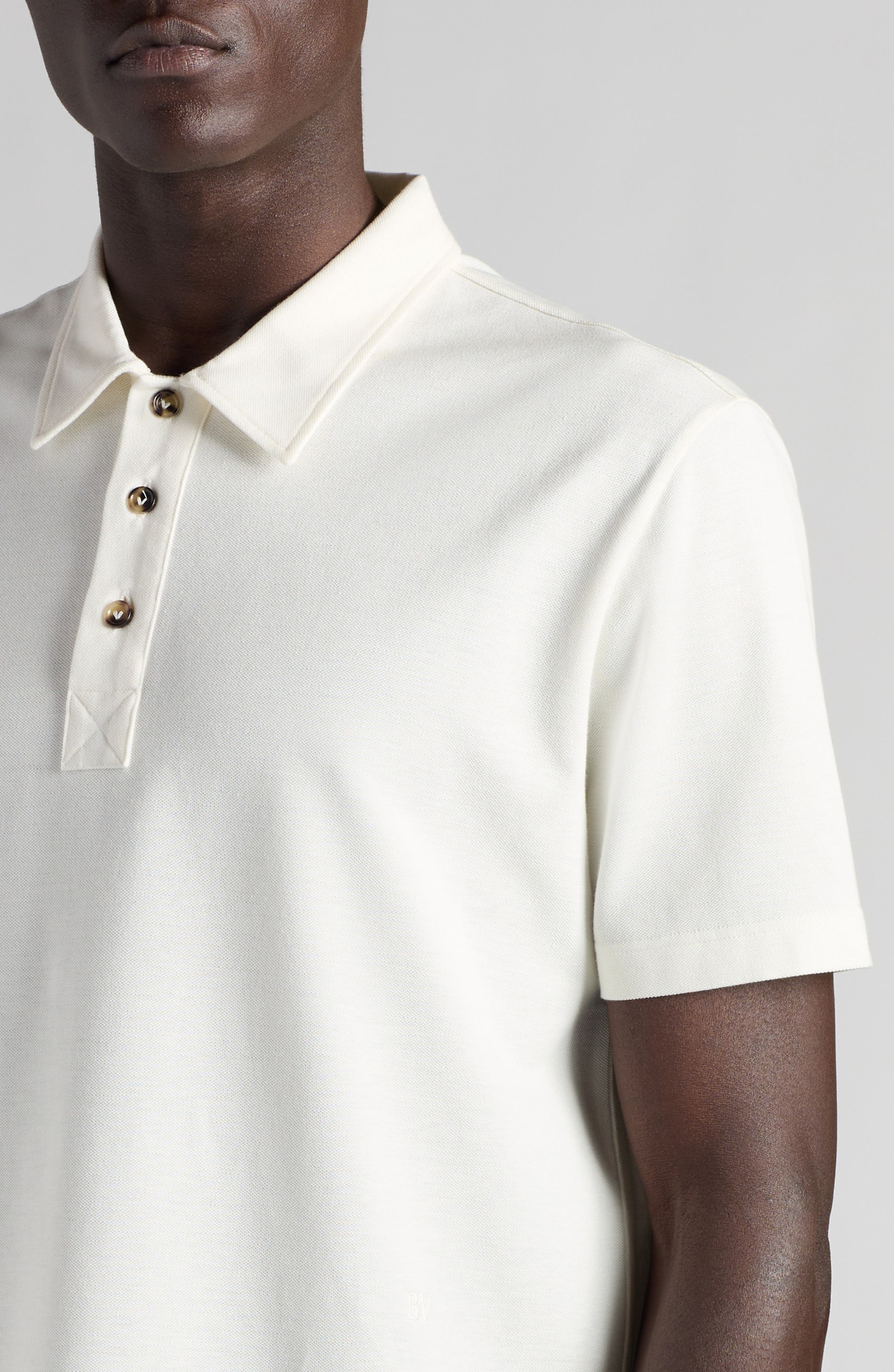 Cotton Blend Piqué Knit Polo - 4