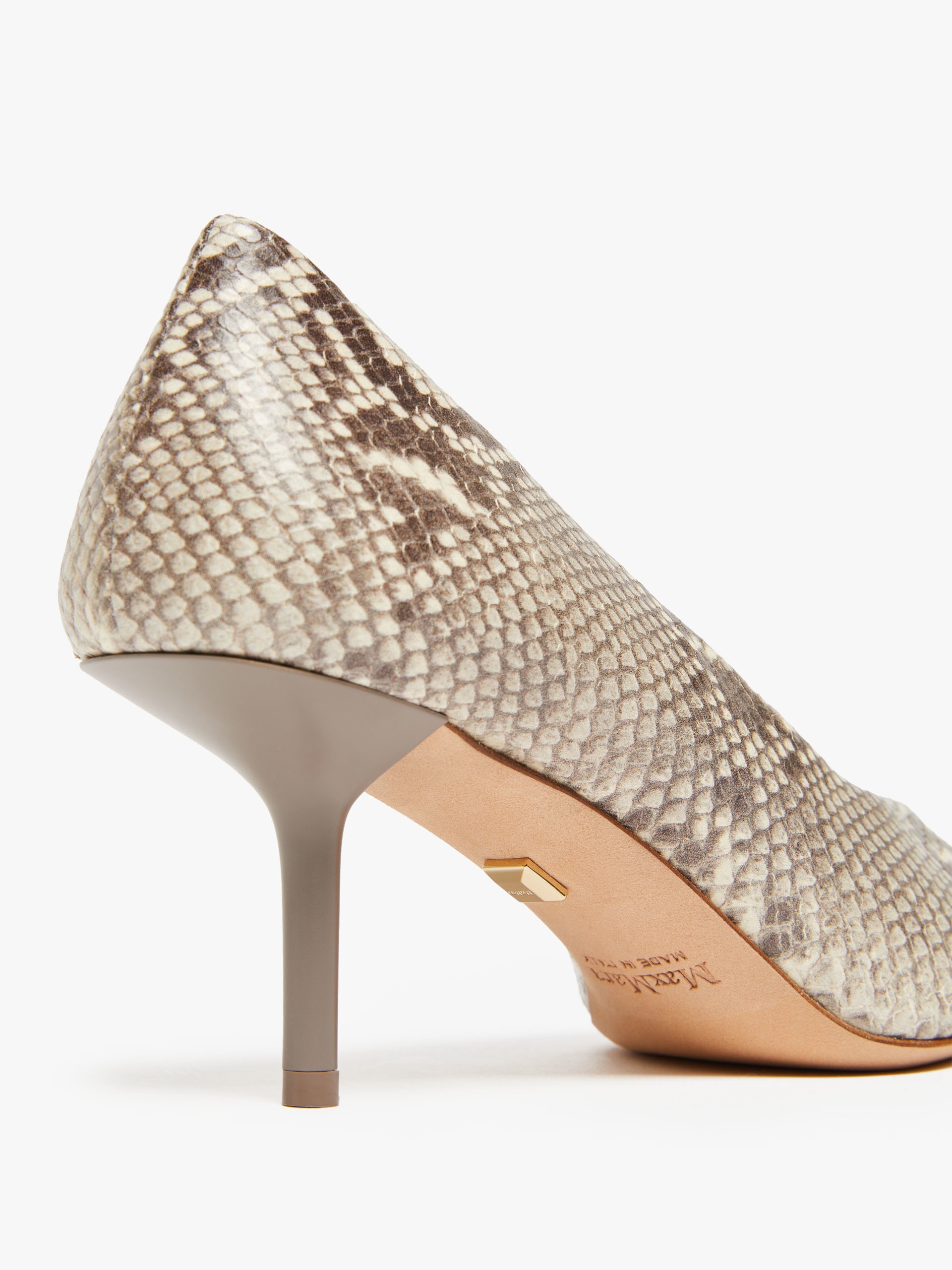 MMPITONE Python-print leather court shoes - 5