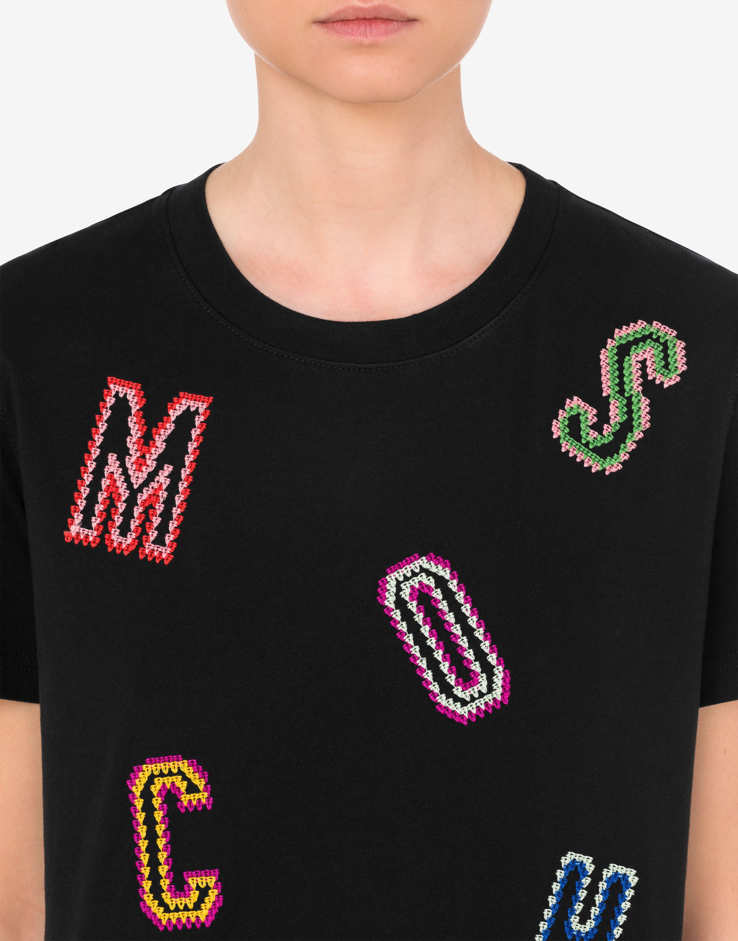 CROCHET LETTERING ORGANIC JERSEY T-SHIRT - 4