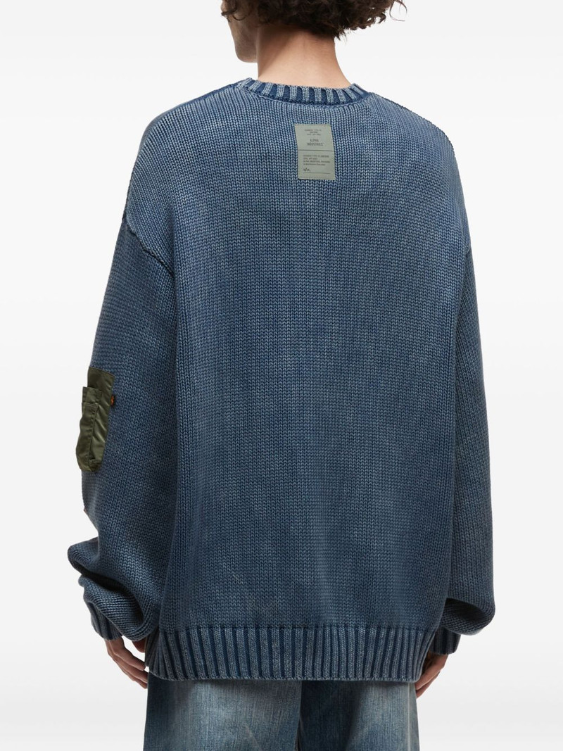 pocket-patch crew-neck sweater 4