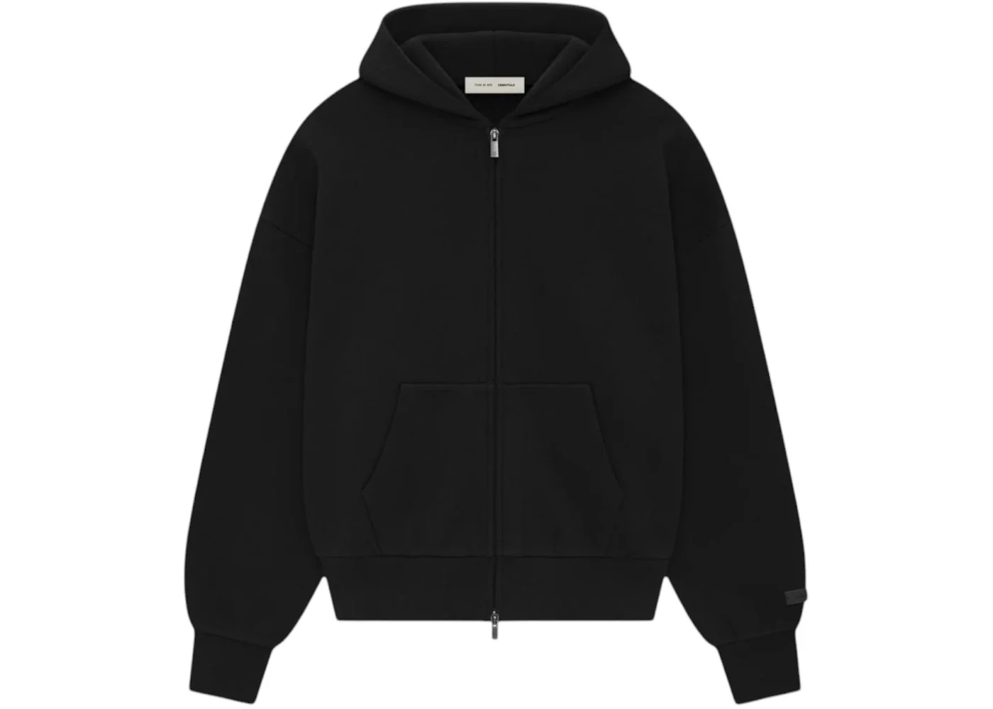 Fear of God Essentials Classic Full Zip-Up Hoodie Jet Black - 1
