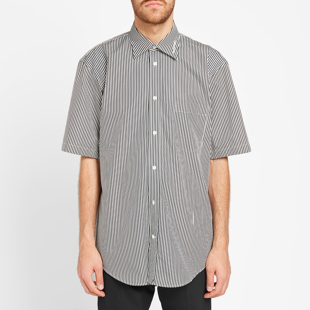 Balenciaga Short Sleeve Stripe Flap Shirt - 6