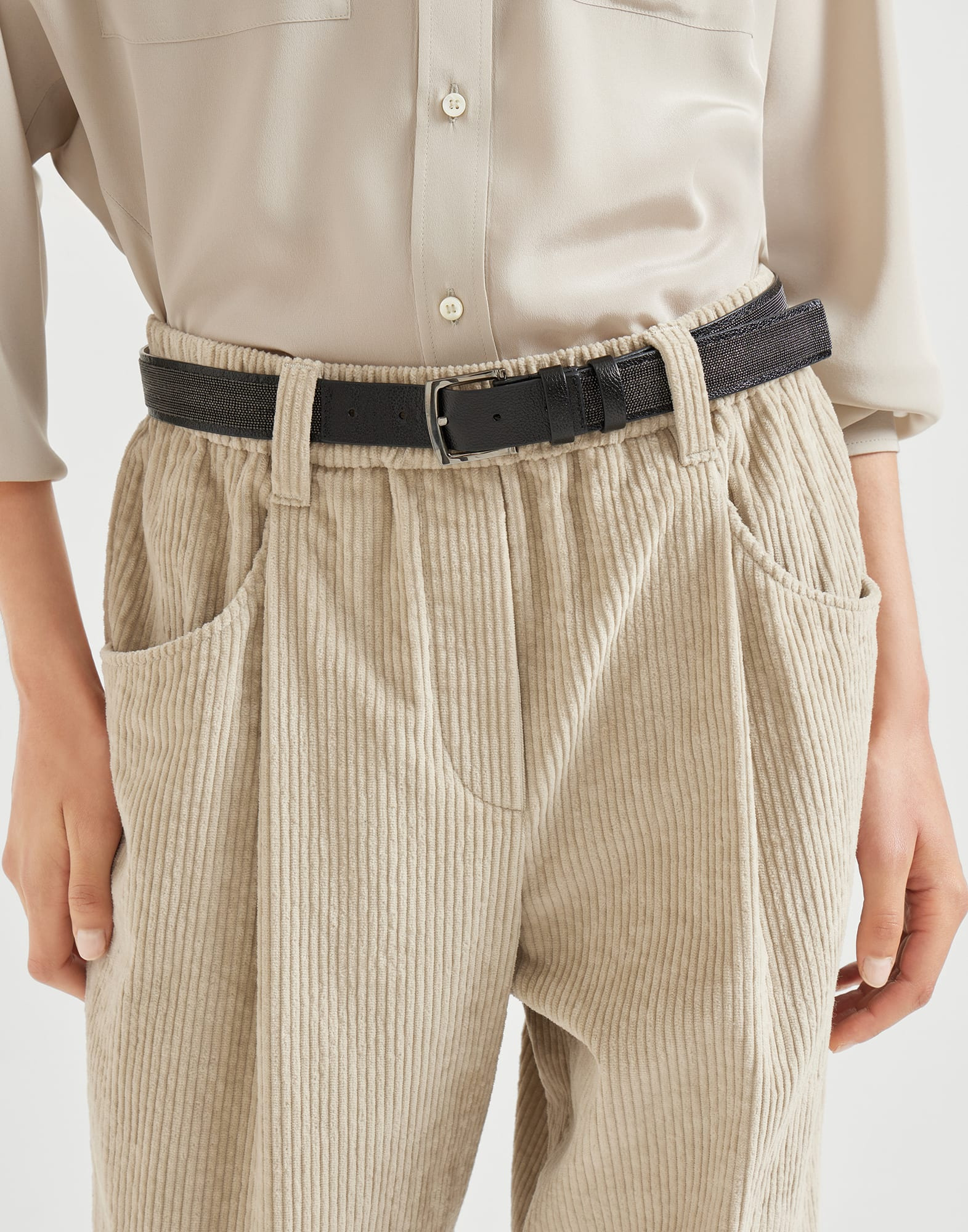 Comfort cotton corduroy baggy trousers - 3