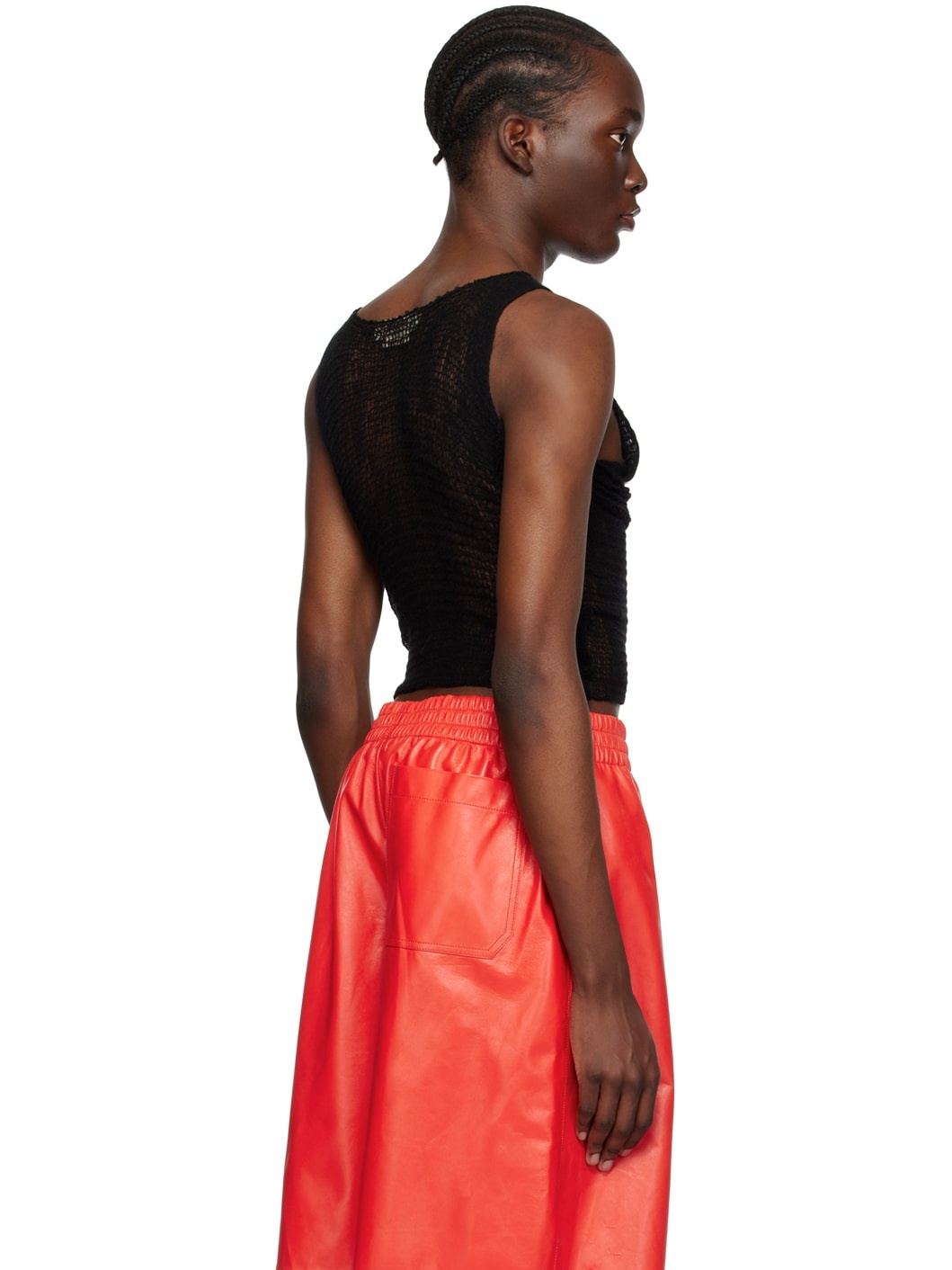 Black Cutout Tank Top - 3