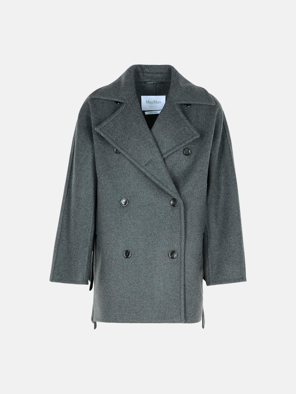 ブルゾン Max Mara Asturie1234' Grey Cashmere Blend Coat Max Mara 'ASTURIE1234' GREY CASHMERE BLEND COAT