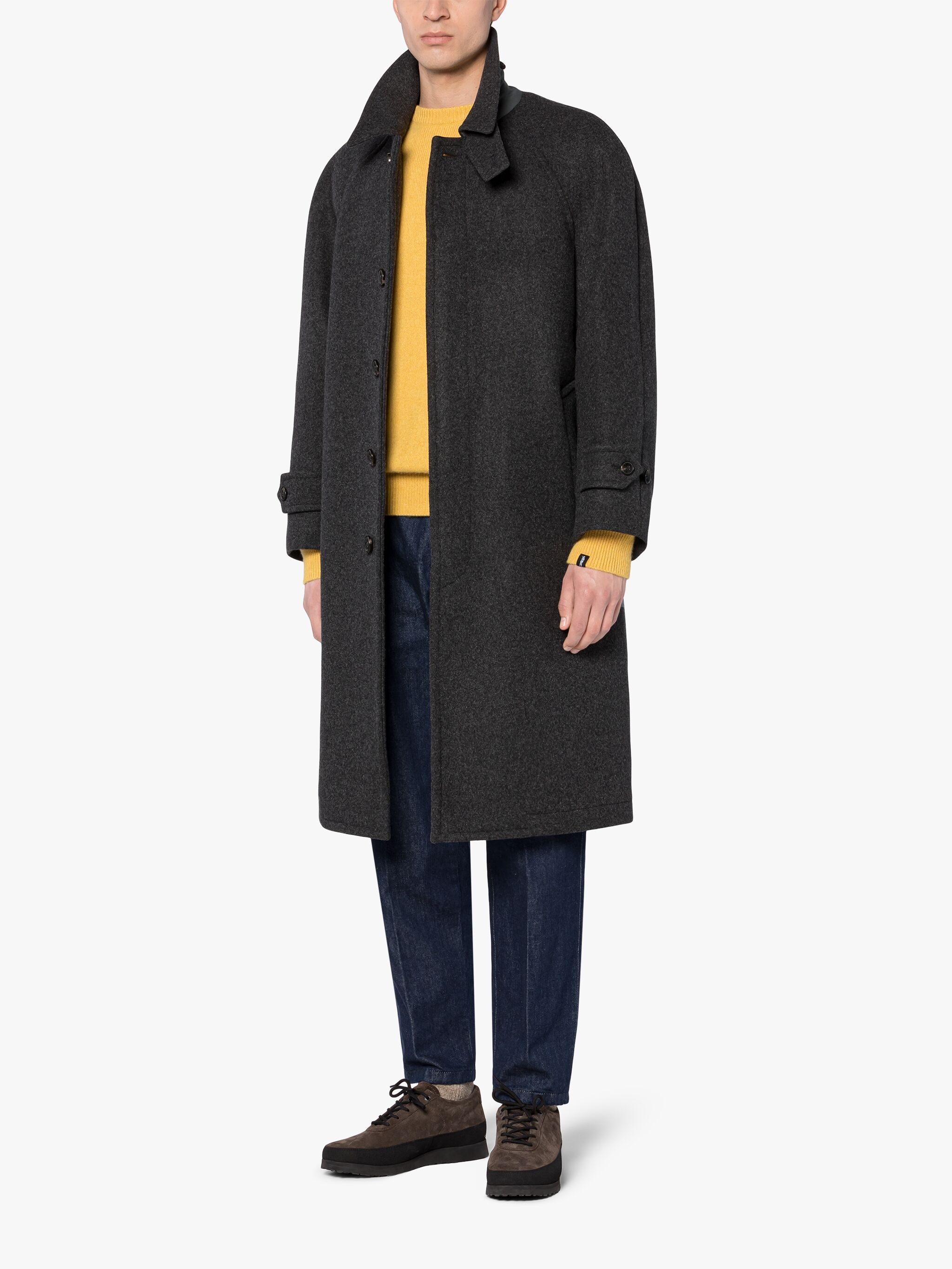 BOSTON GREY WOOL OVERCOAT - 4