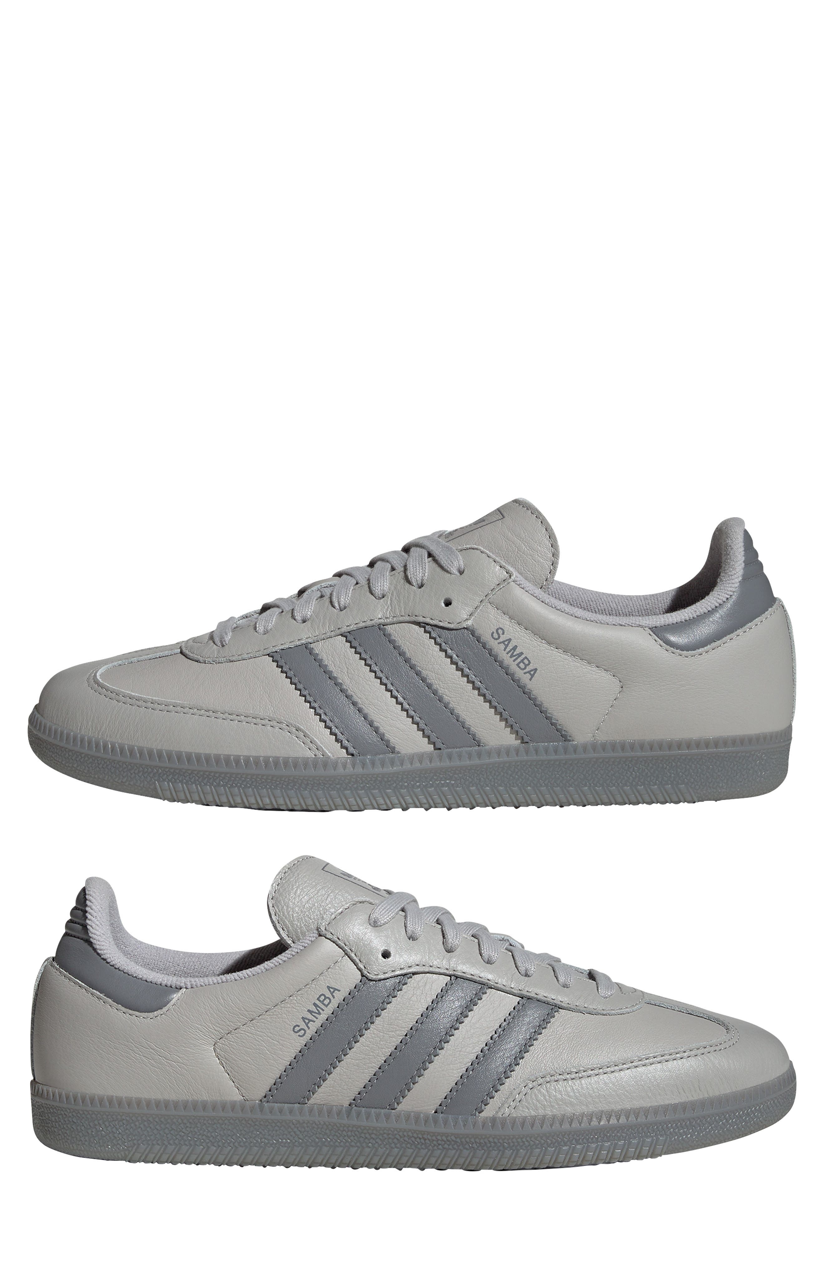 adidas Samba OG Sneaker in Grey/Grey/Grey at Nordstrom - 9