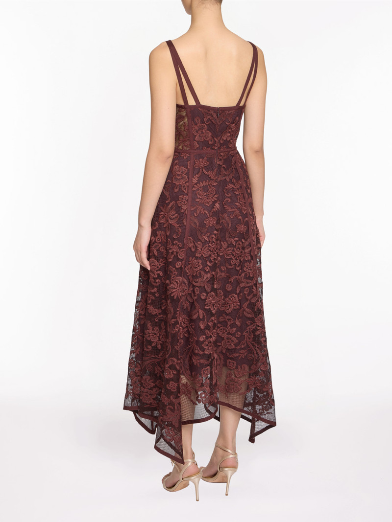 RIBBON STRAP CORDED LACE DRESS 4