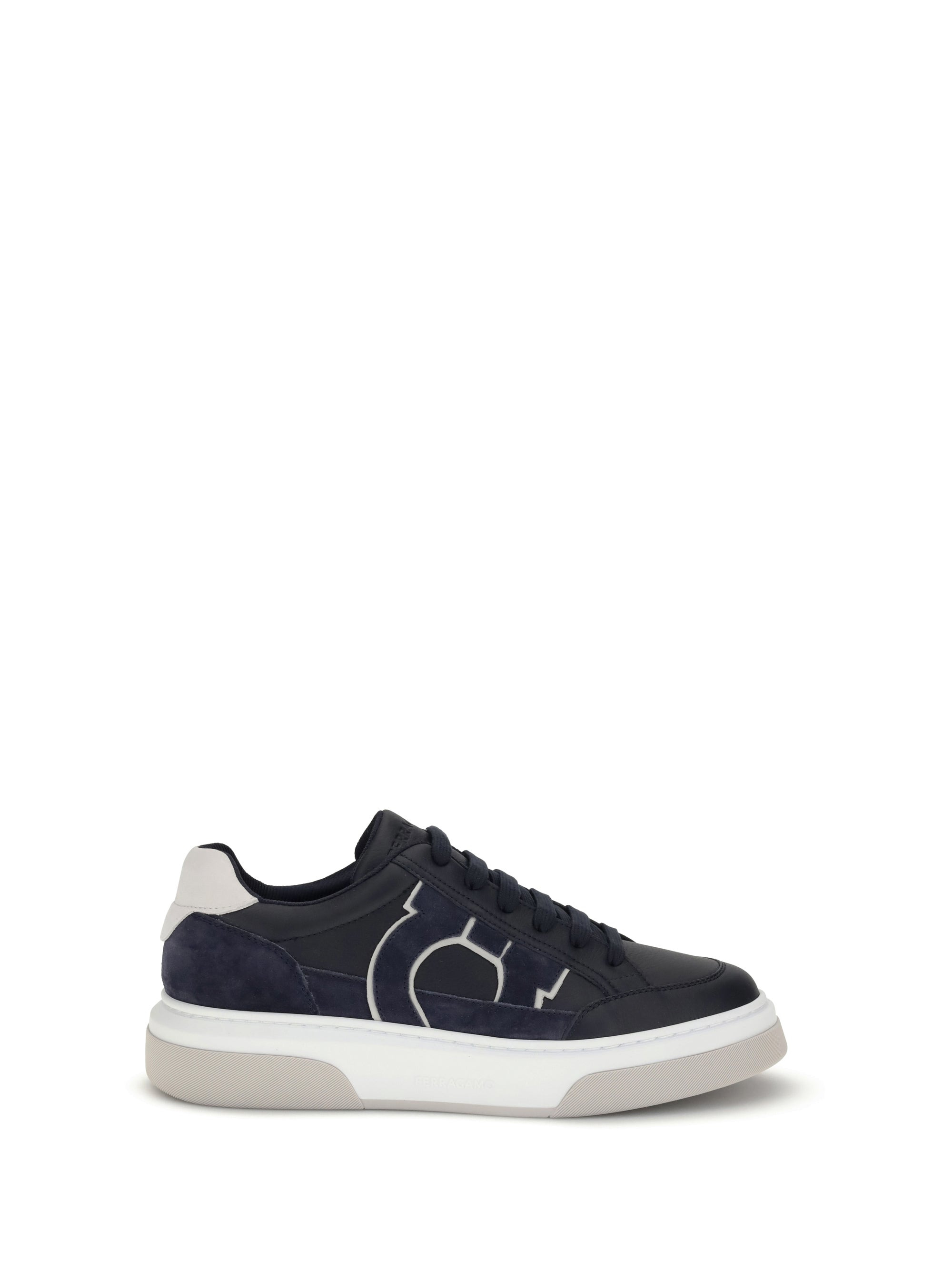 Ferragamo Men Gancini Leather Sneakers - 1