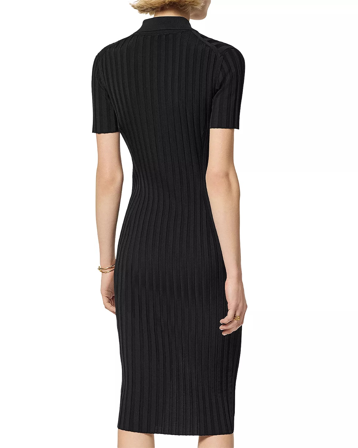 Wool Ribbed Knit Dress - 2