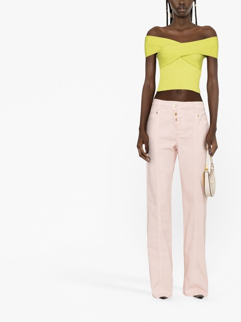 straight-leg cotton trousers - 2