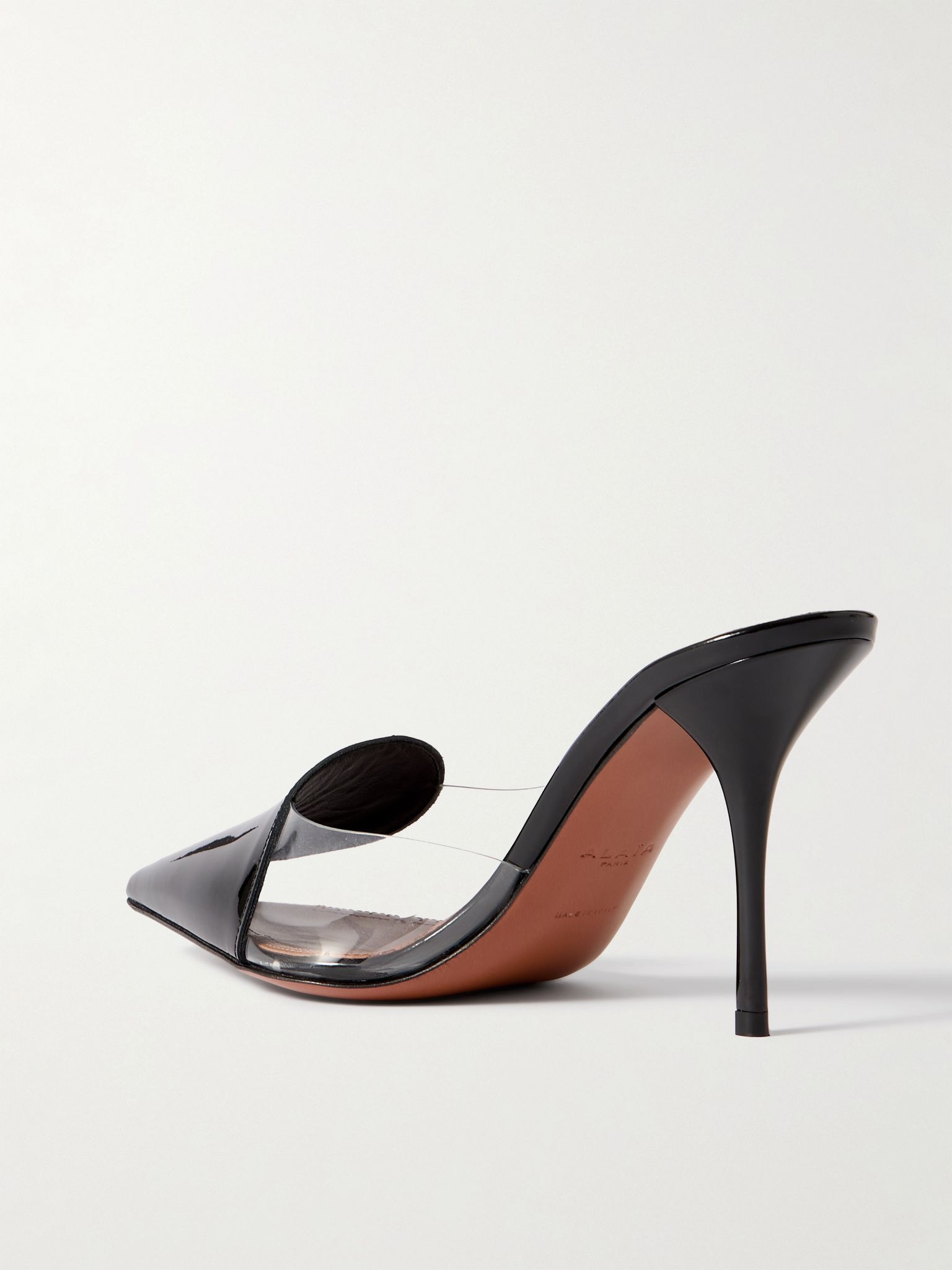 90 PVC and patent-leather mules Black - 3