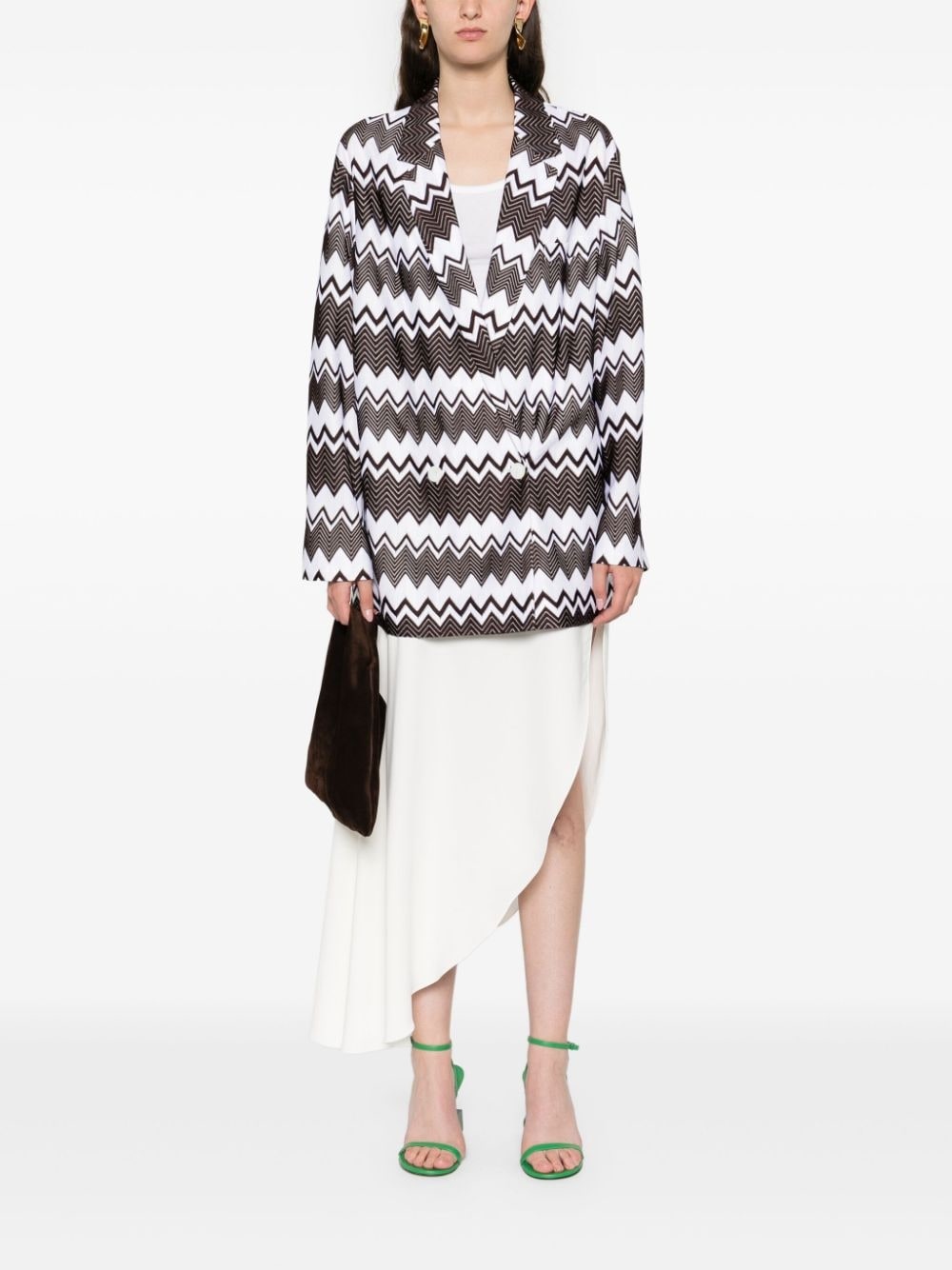 zigzag-motif blazer - 2