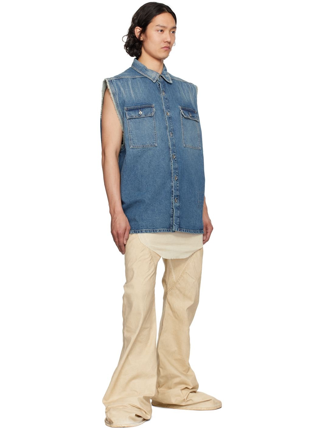 Indigo Hollywood SL Tommy Jumbo Denim Overshirt - 4