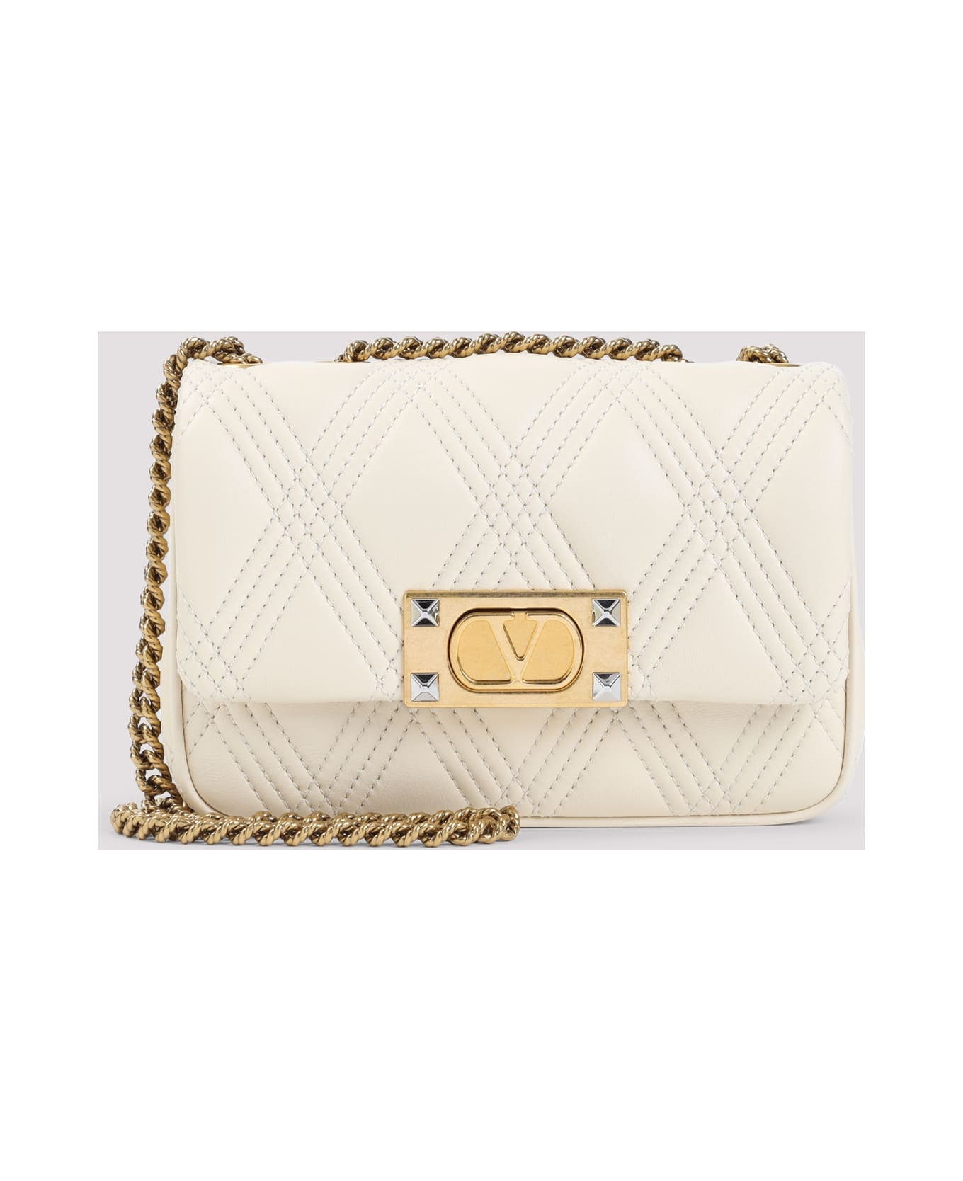 White Leather Quiltie 67 Shoulder Bag - 3