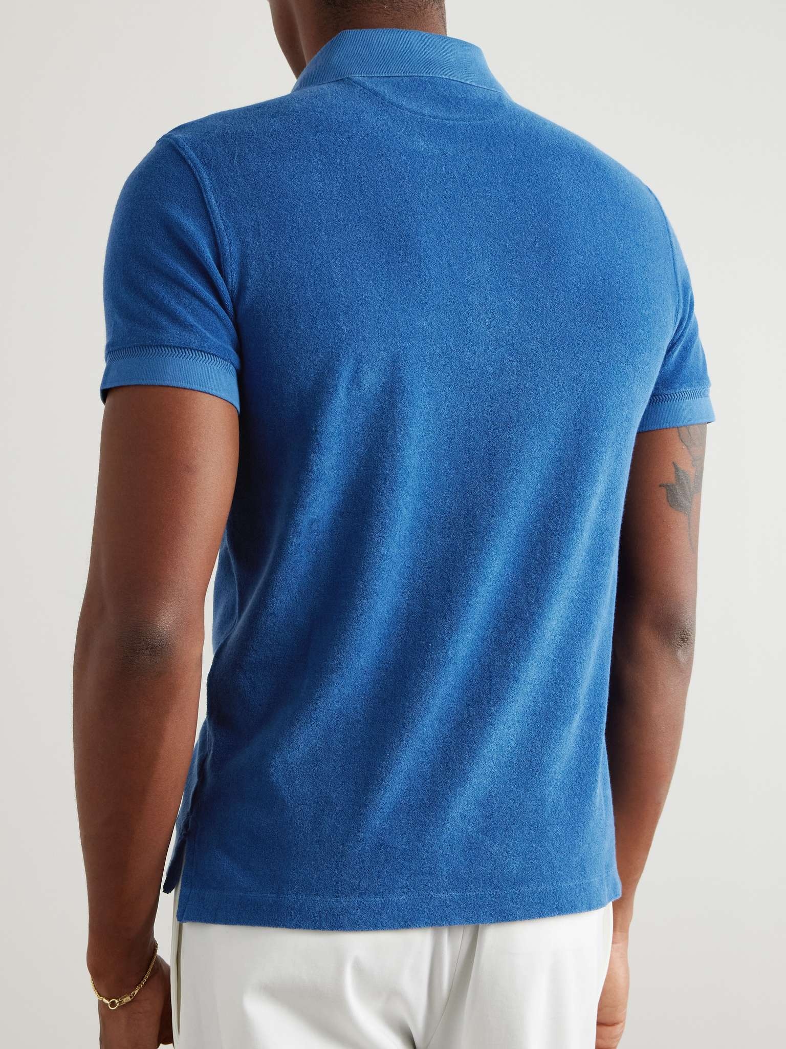 Cotton-Blend Terry Polo Shirt - 3