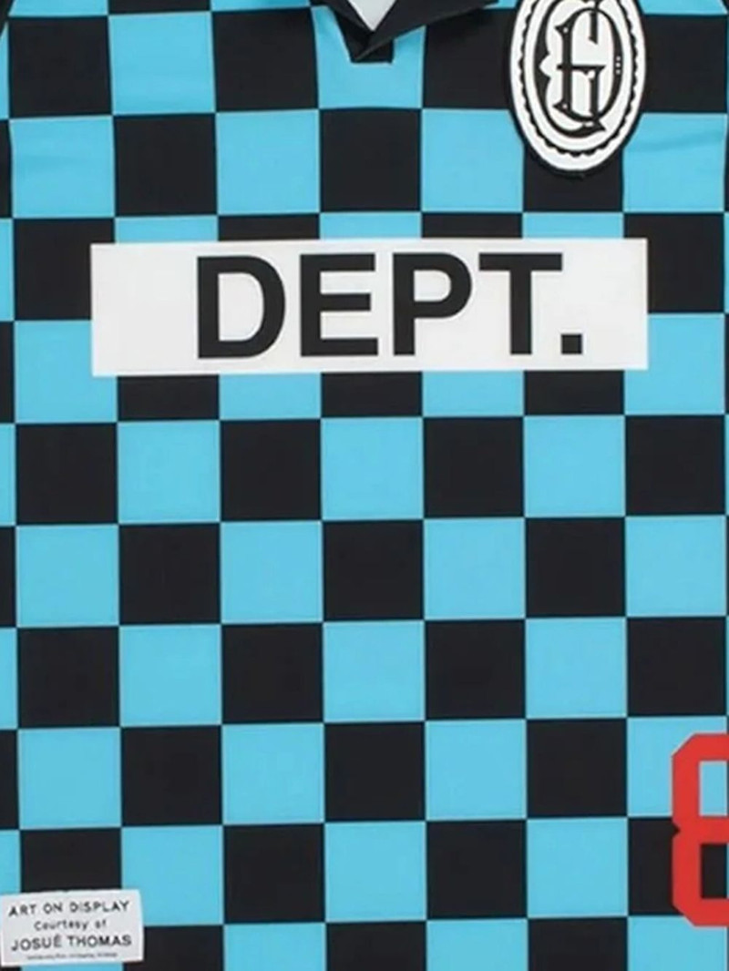 GALLERY DEPT. checked soccer jersey outlook