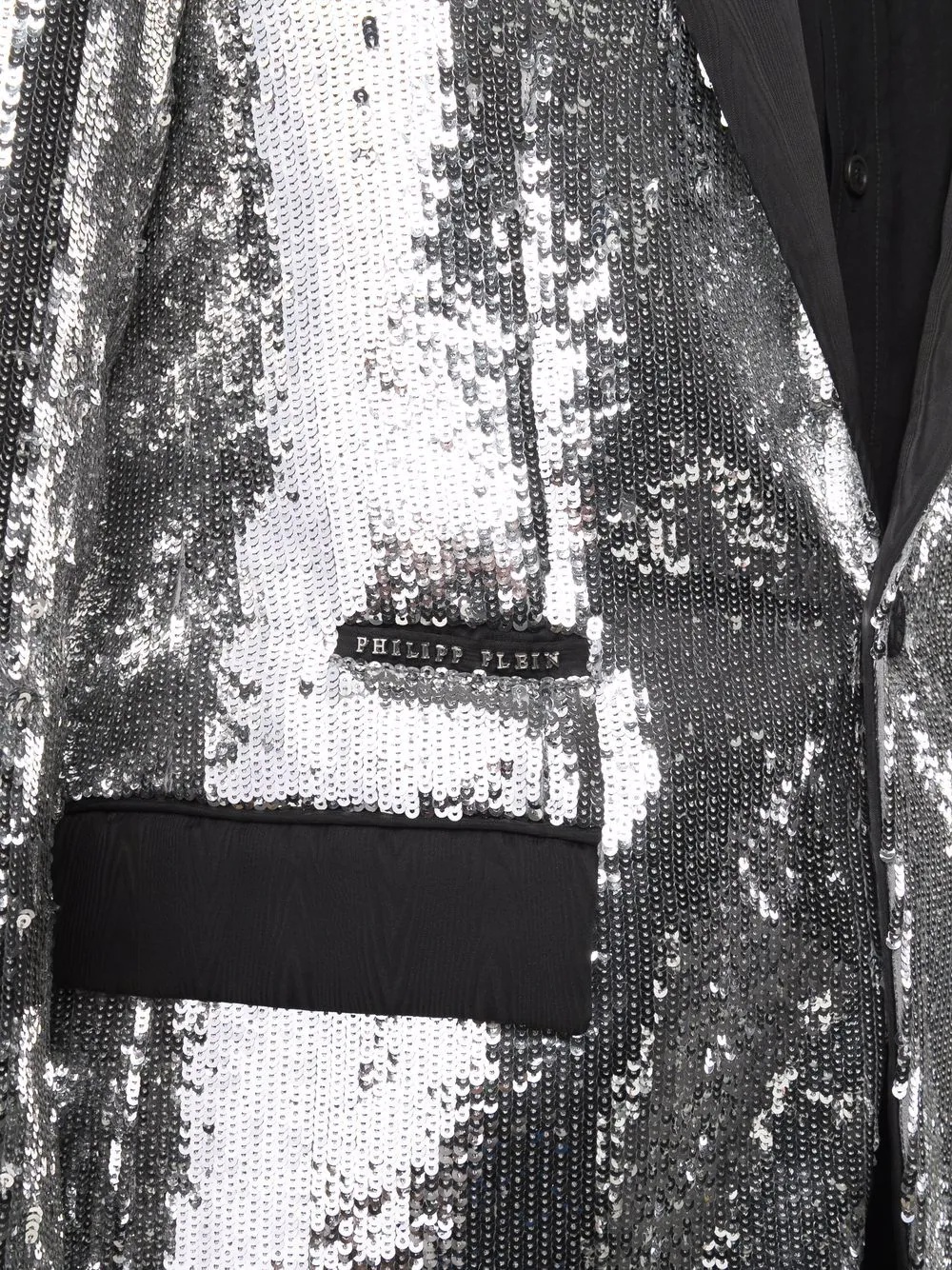 sequin-embellished single-breasted blazer - 5