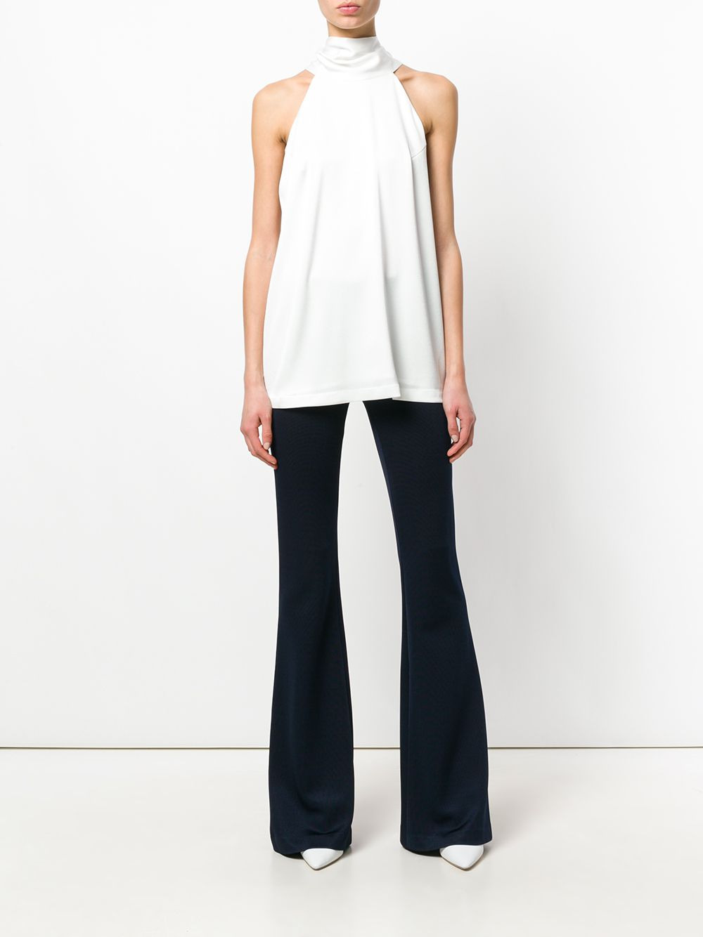 jersey flared trousers - 2