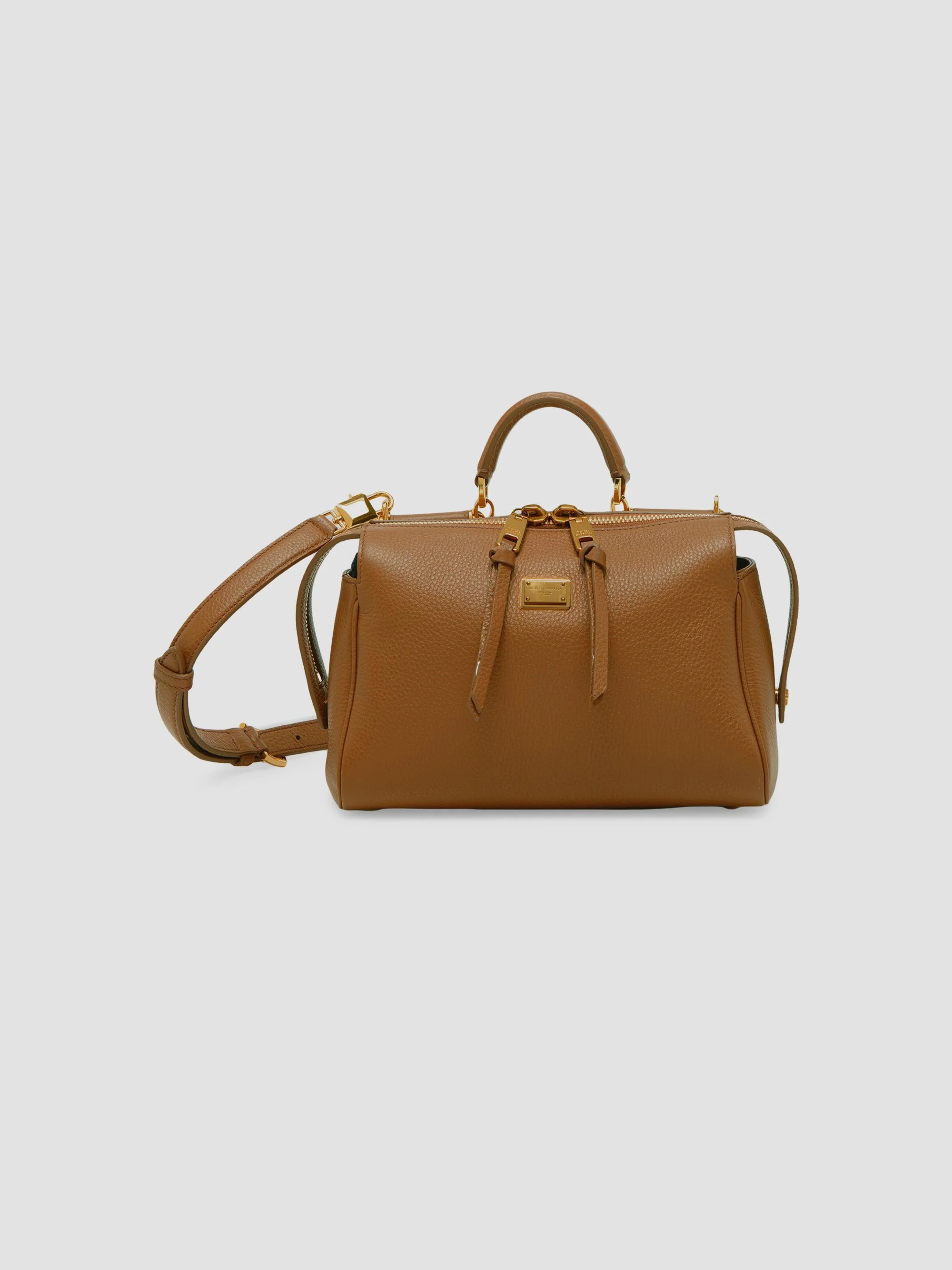 Women's Vittoria Leather Top Handle Bag - Caramello - 1
