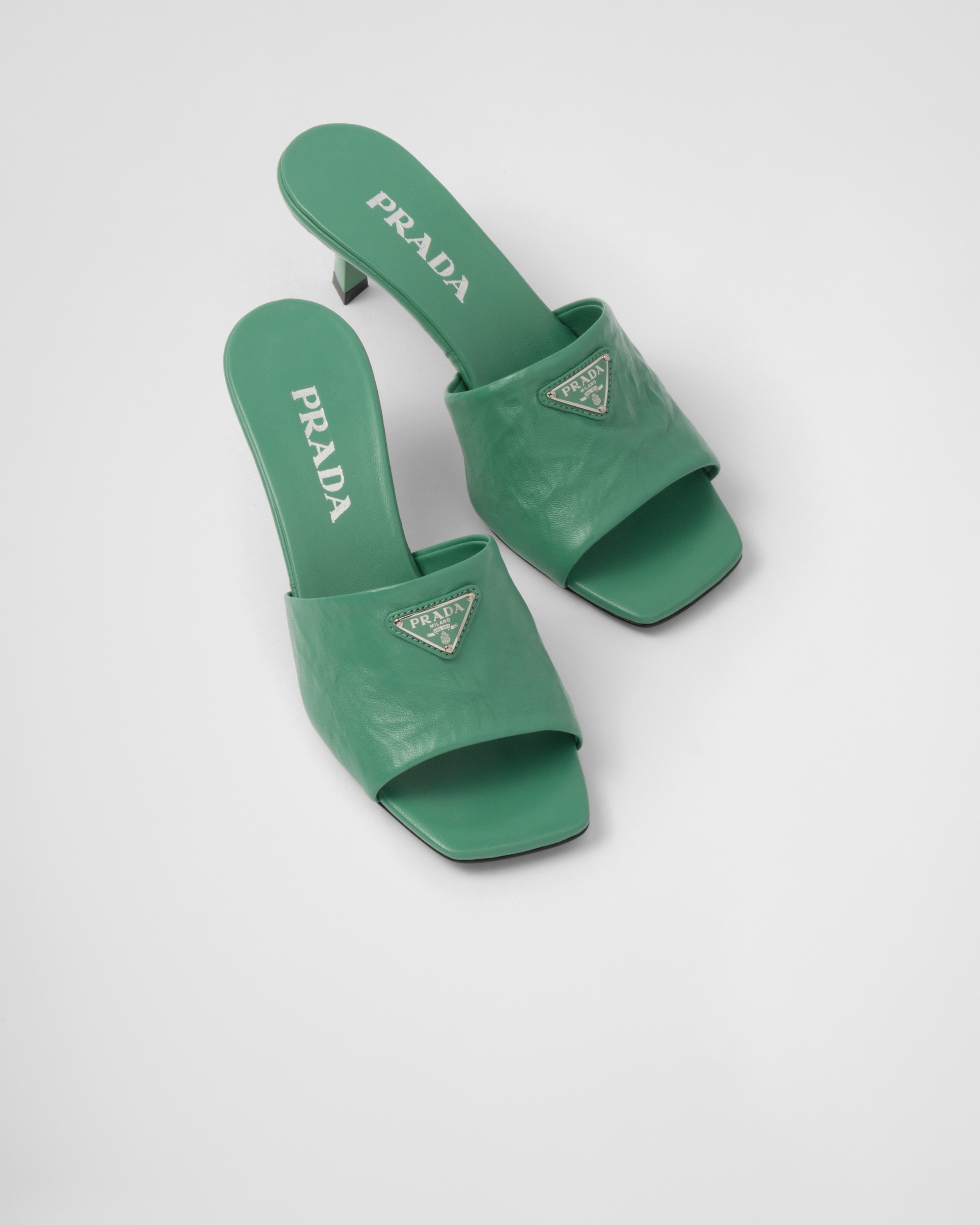 Antiqued nappa leather sandals - 4
