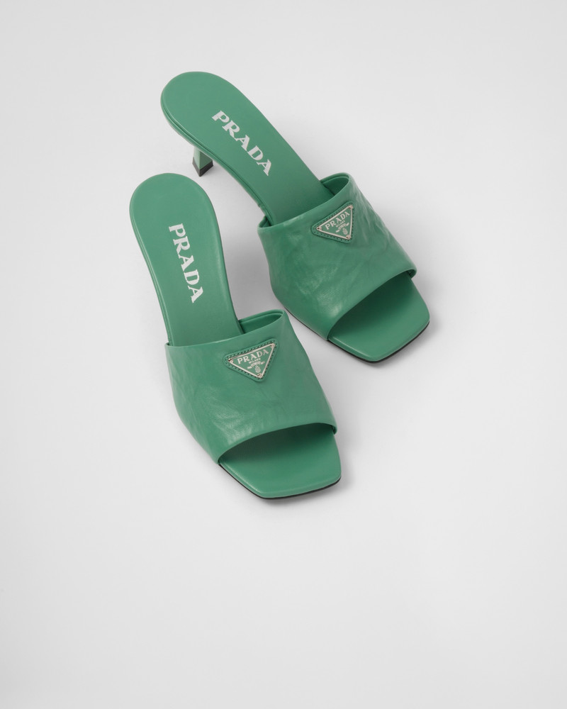 Antiqued nappa leather sandals 4