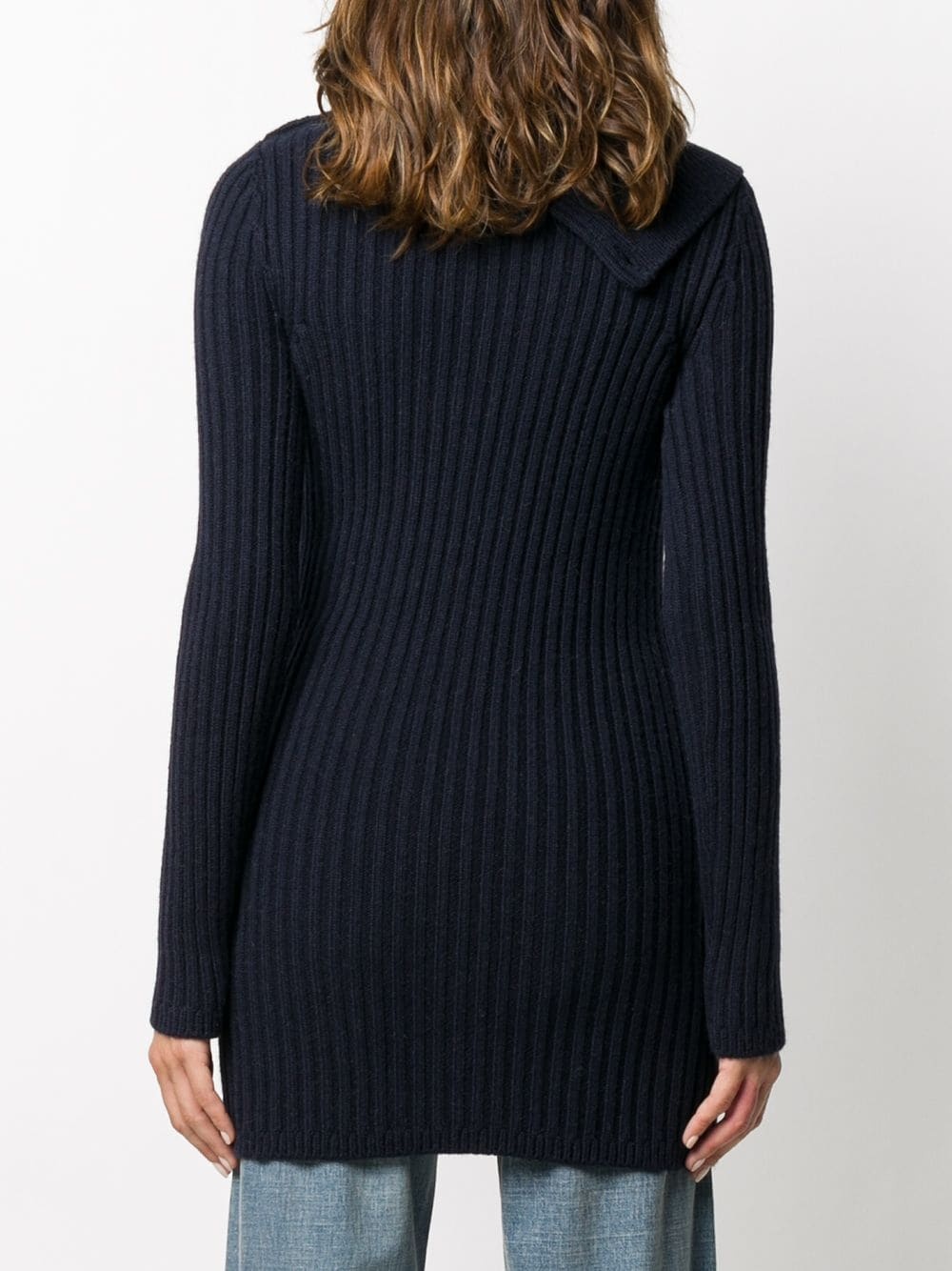 fold-over collar jumper - 4