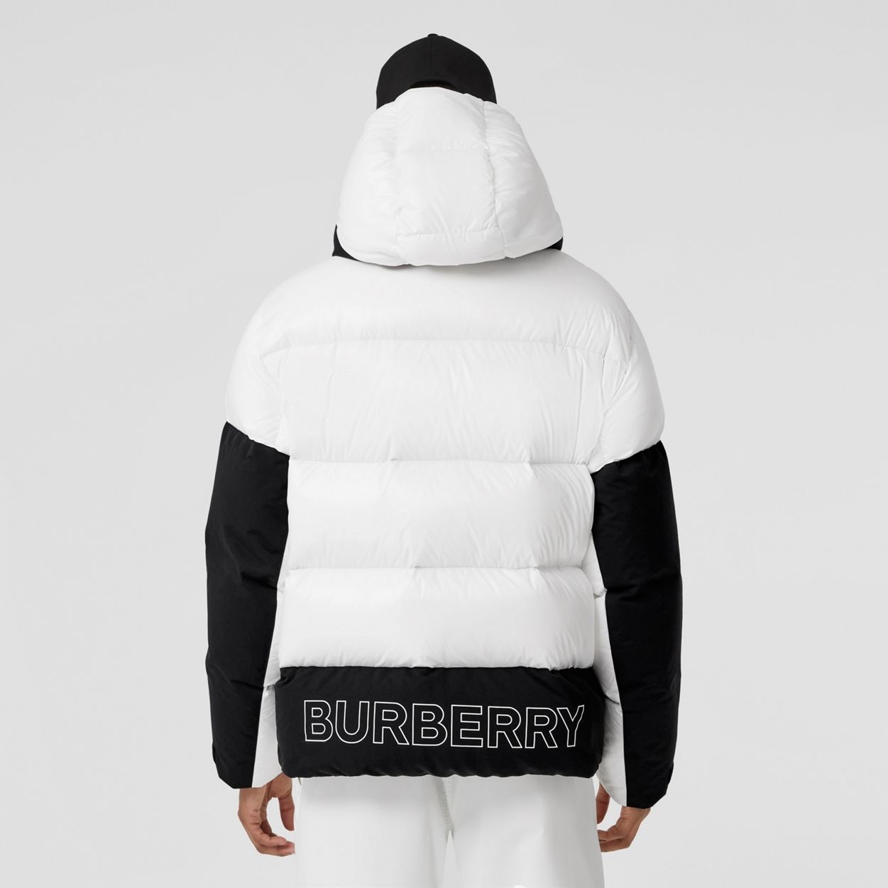 Logo Print Nylon Oversized Hooded Puffer Jacket - 4