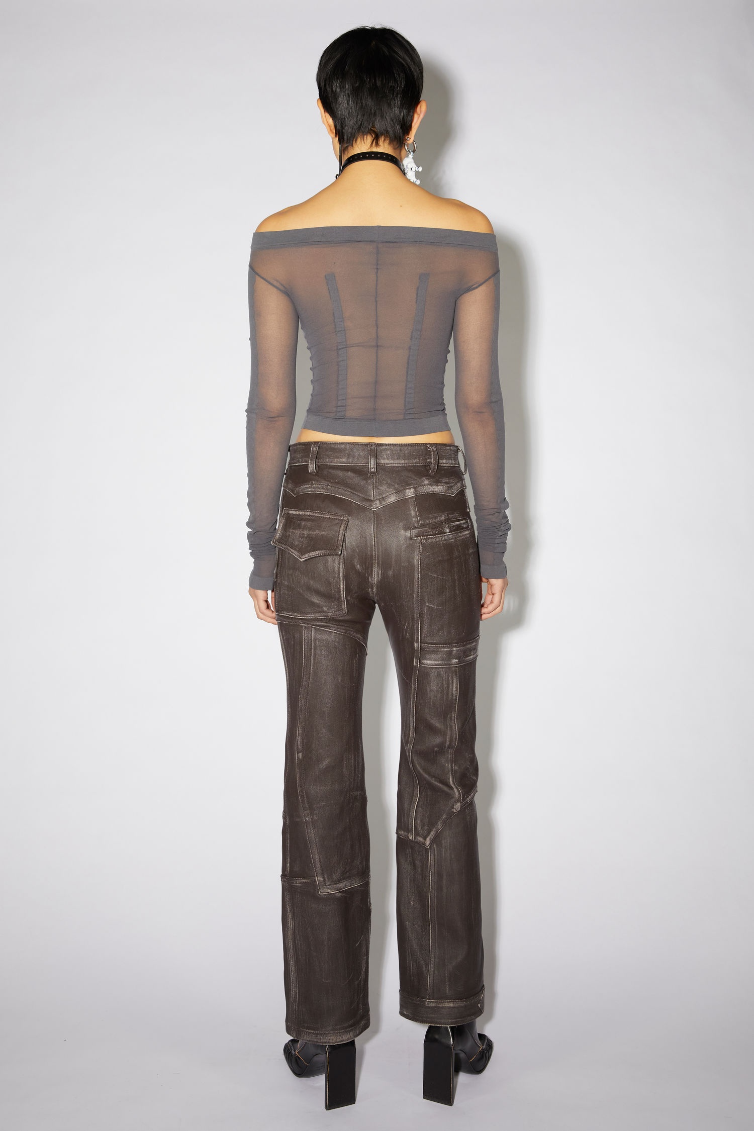 Leather trousers - Black - 3