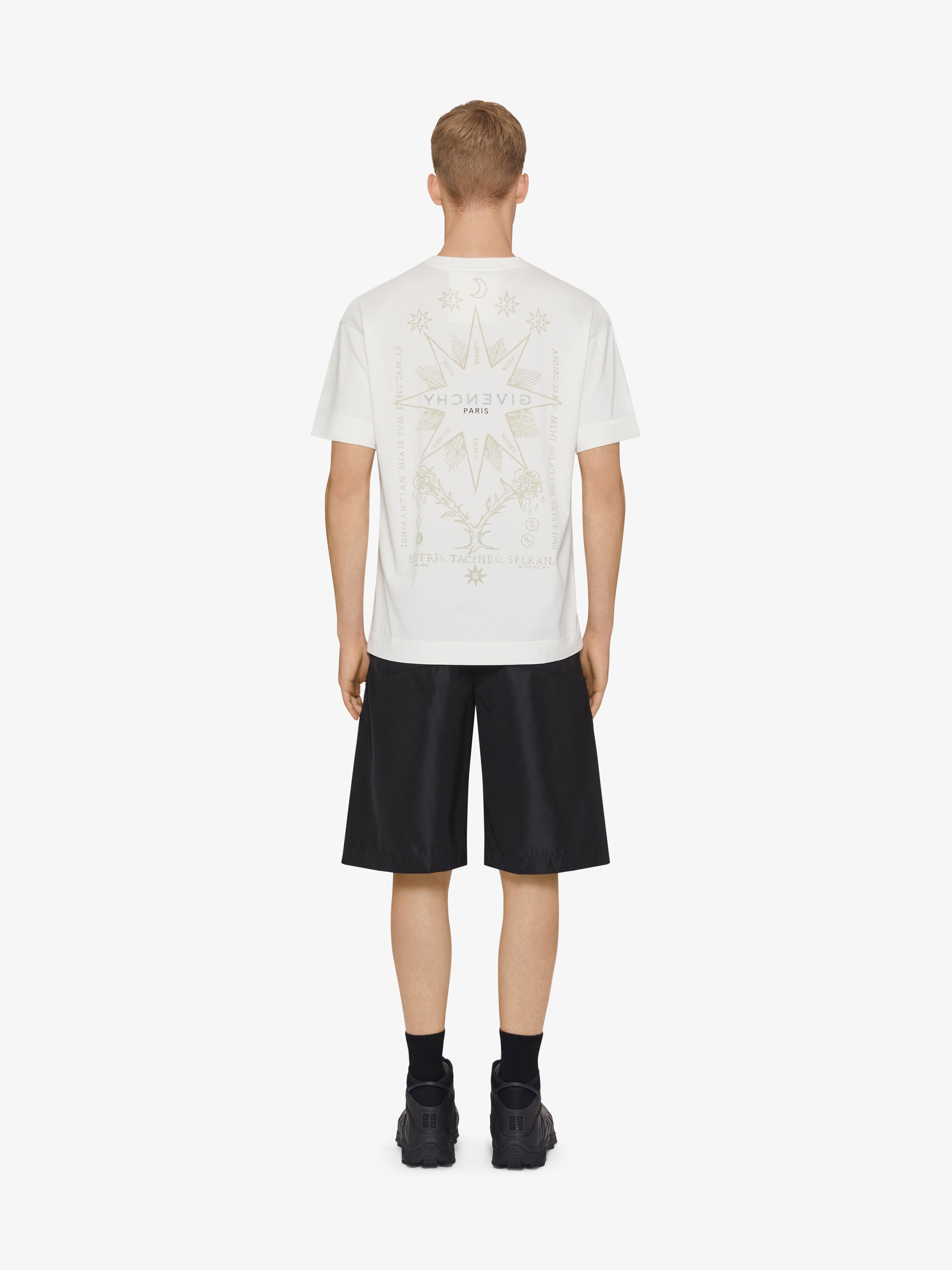 GIVENCHY REVERSE T-SHIRT IN COTTON WITH TAROT PRINT - 4