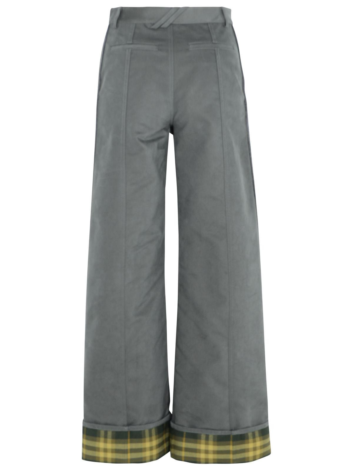 Burberry Grey Nylon Blend Trousers Women - 3