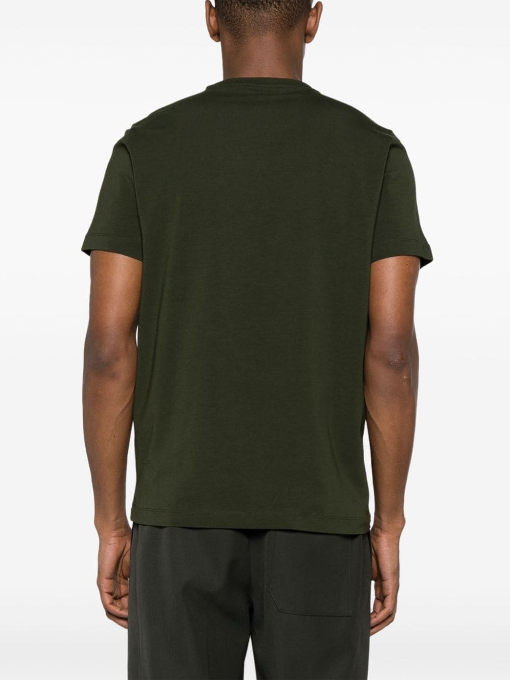 logo-embroidered cotton T-shirt - 4