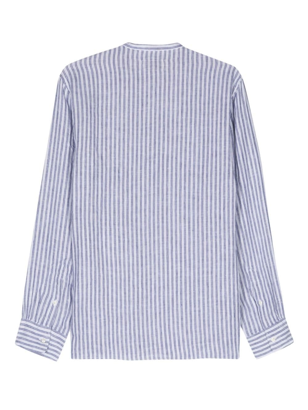 striped linen blend shirt - 2