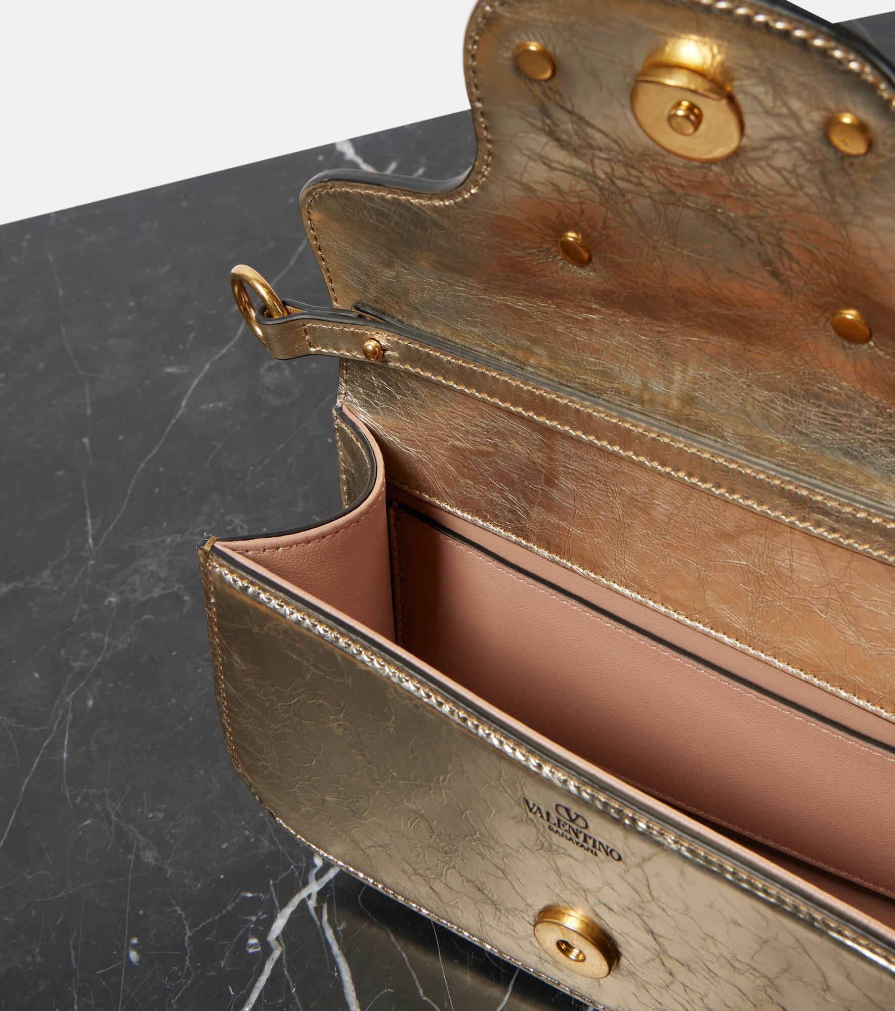 Locò Small metallic leather shoulder bag - 3