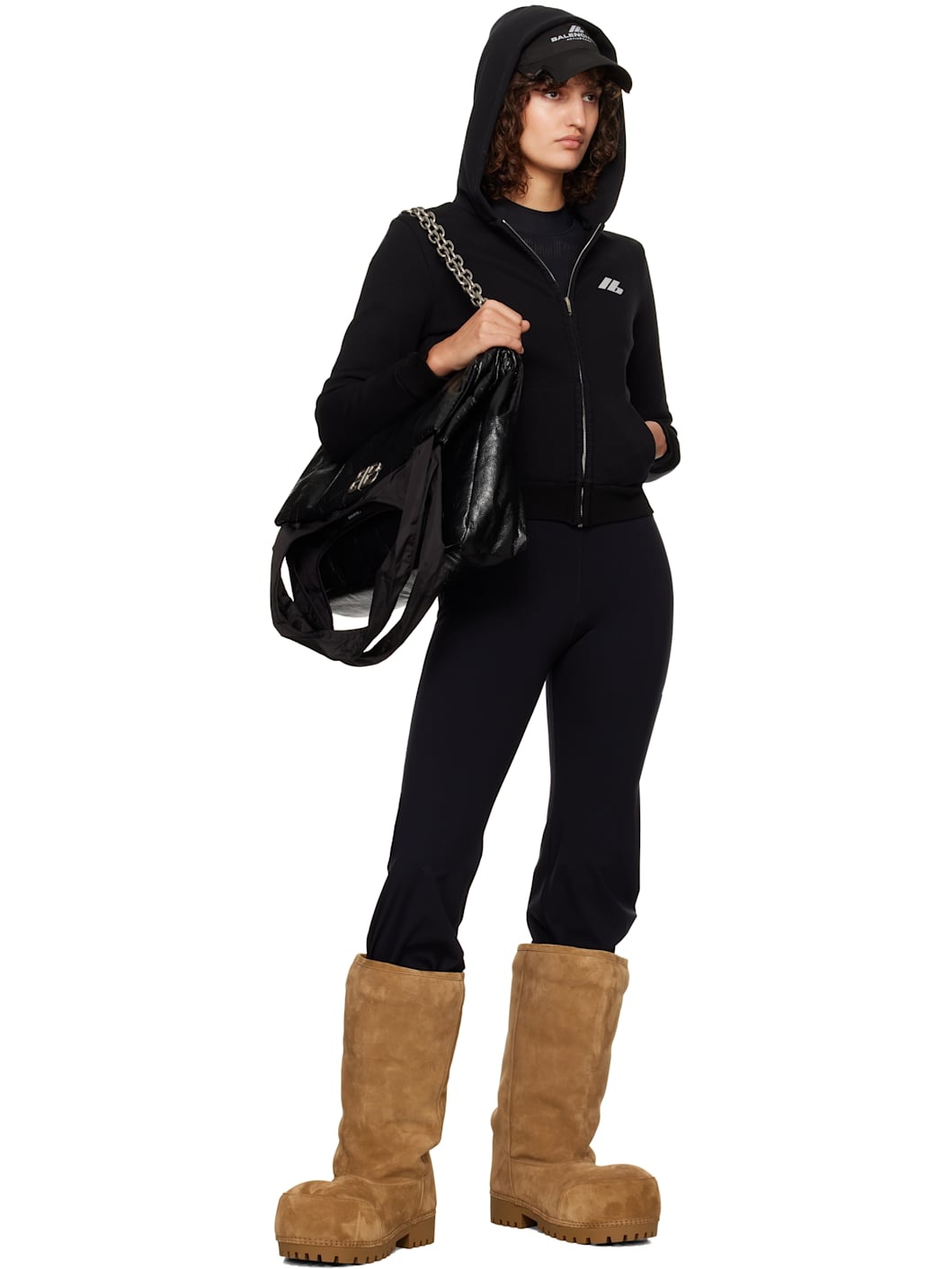 Black Small Zip-Up Hoodie - 4