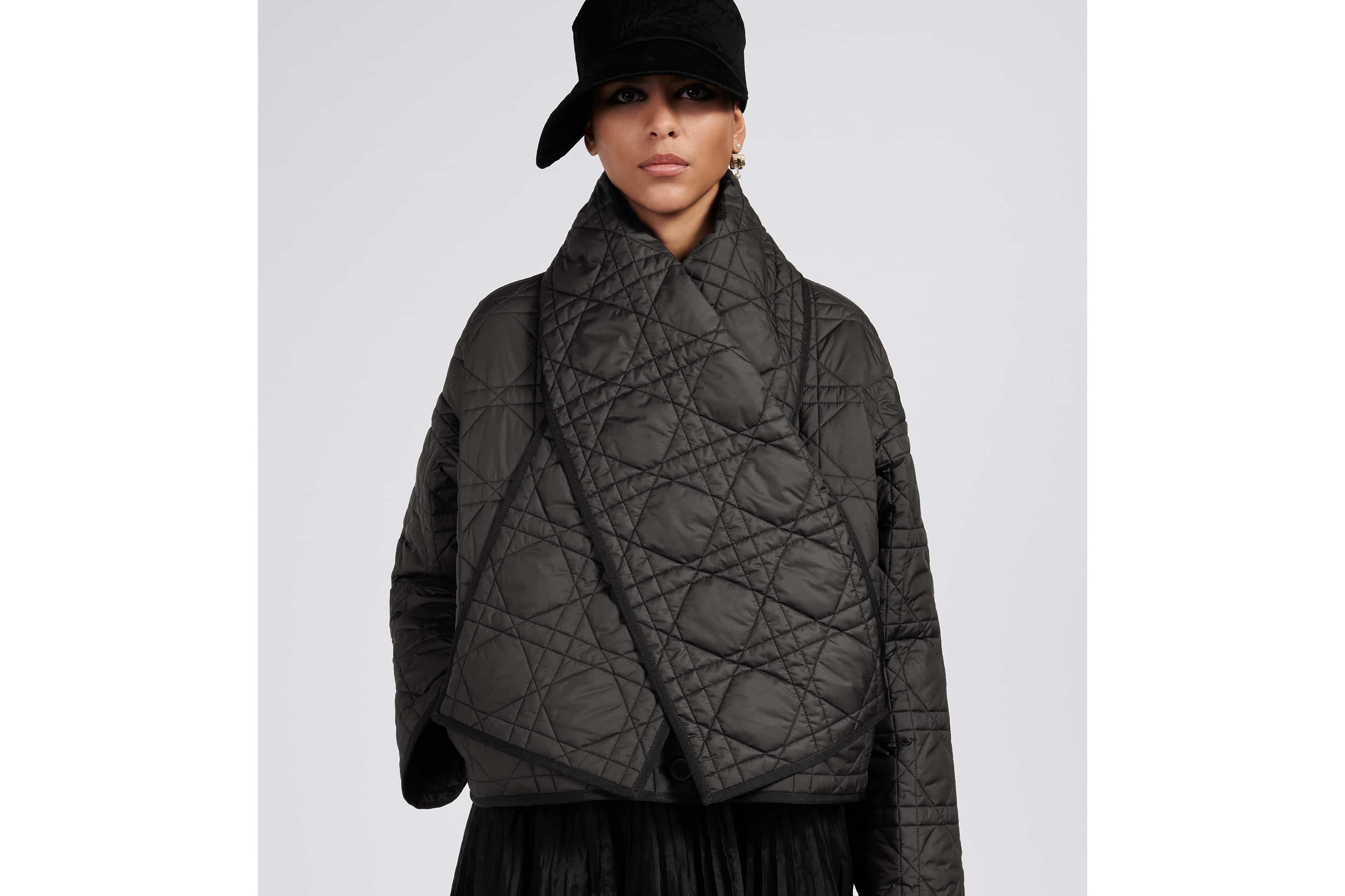 Macrocannage Peacoat with Criss Cross Collar - 5