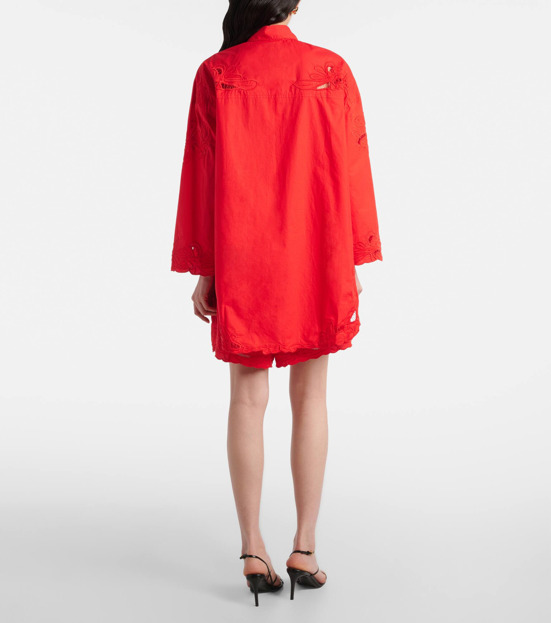Broderie anglaise cotton poplin shirt - 3