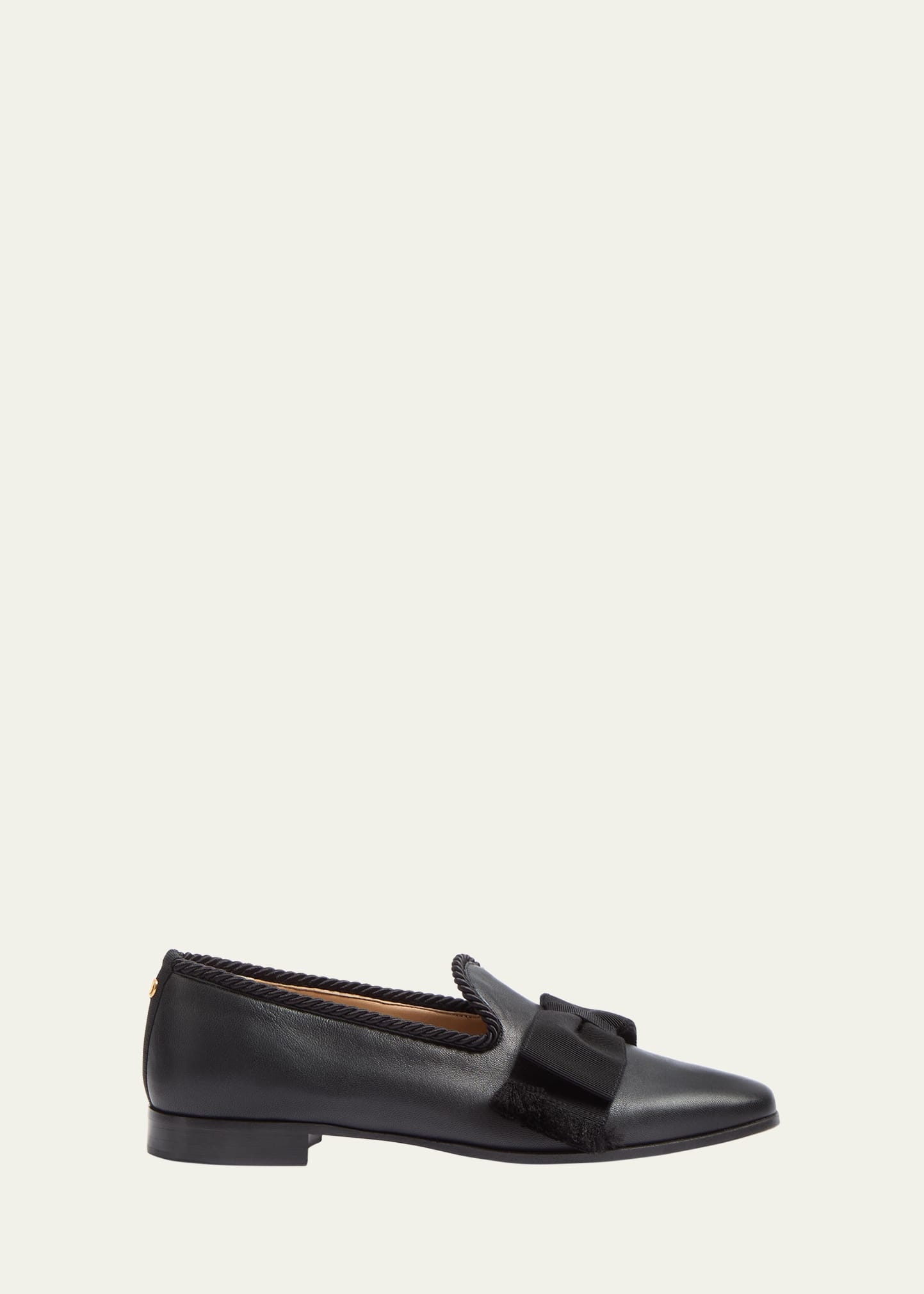 Men's Leather Bow Venetian Loafers - 1
