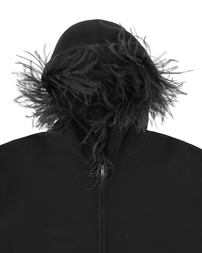 FEATHERED HOODIE REGULAR FIT 4