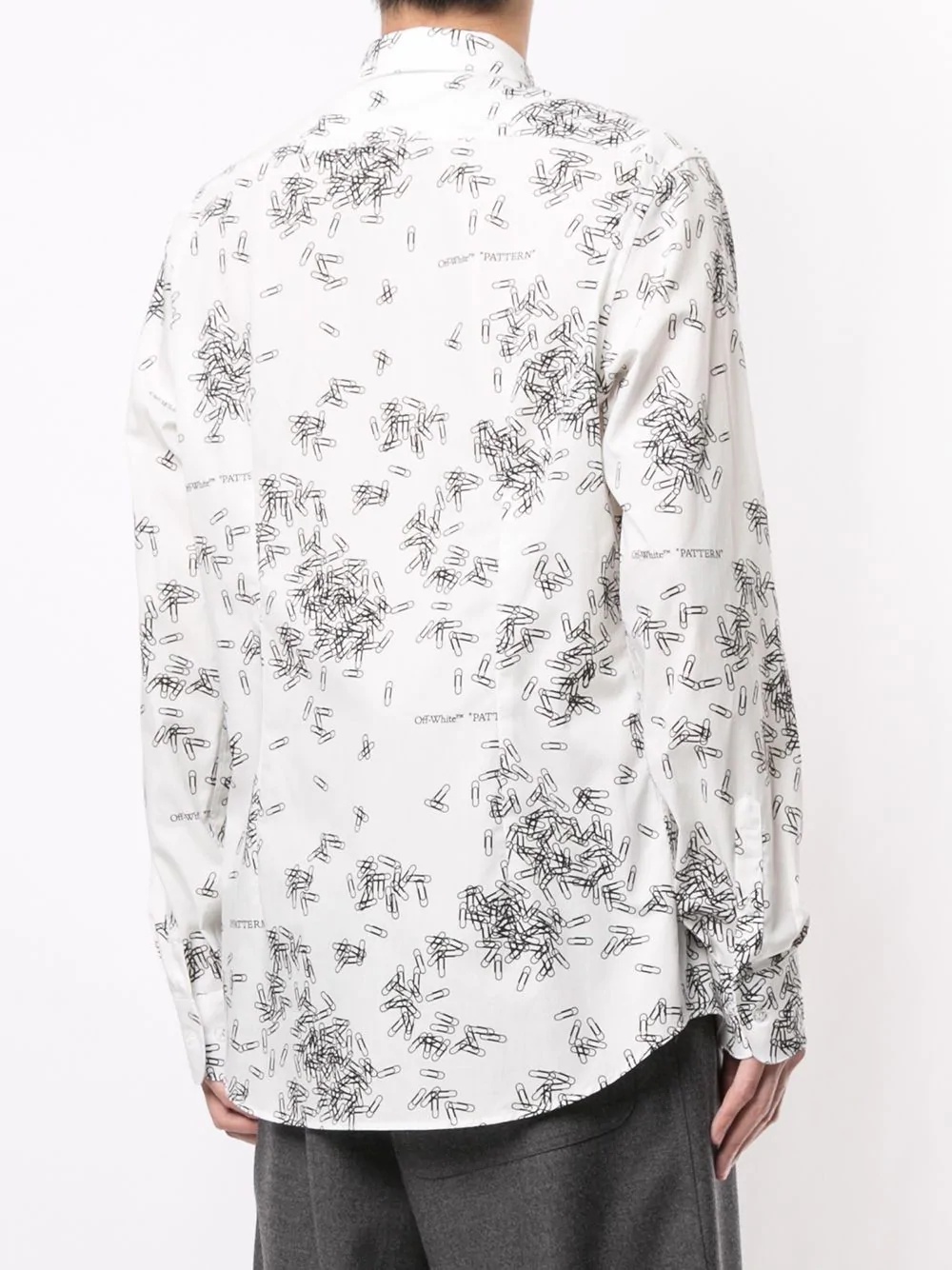 paperclip-print long-sleeve shirt - 4