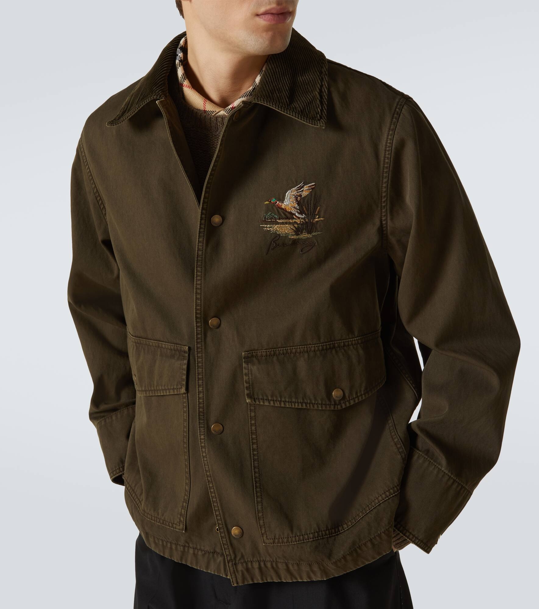 Quilted cropped cotton field jacket - 5