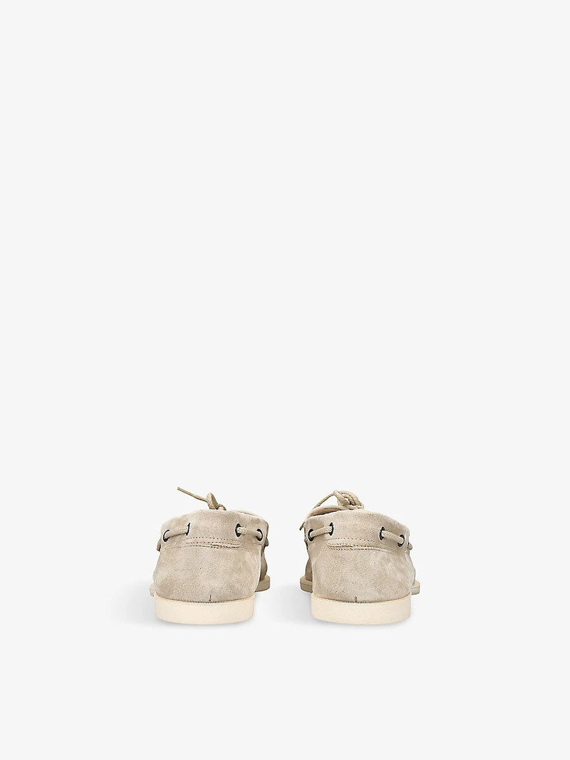 John Lobb Foil Suede Boat Shoes outlook